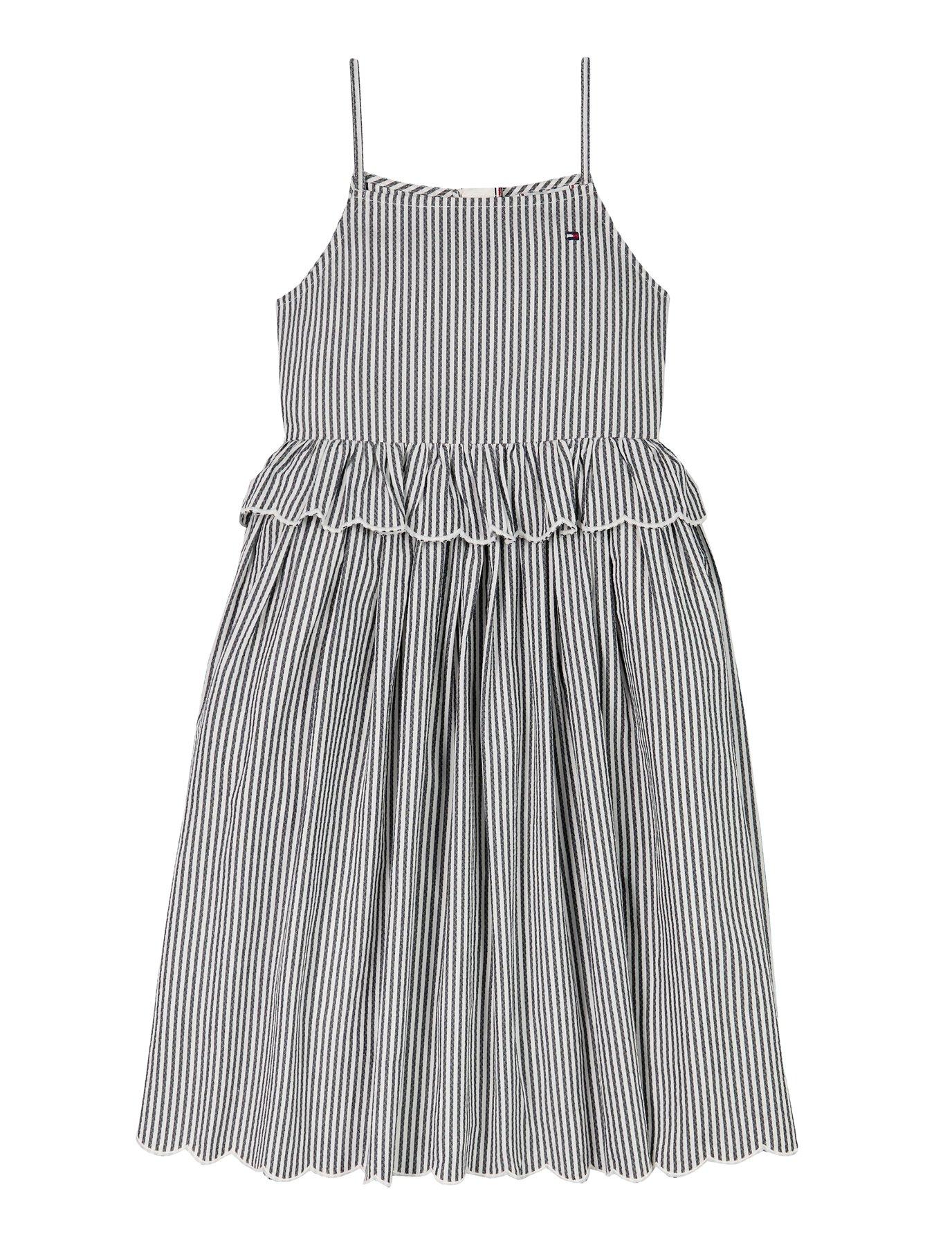 undefined Girls Striped Strappy Dress - Multi