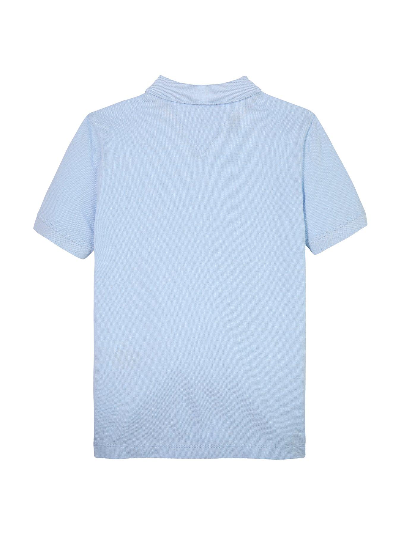 Image 5 of 5 of Tommy Hilfiger Boys Flag Short Sleeve Polo Shirt - Blue