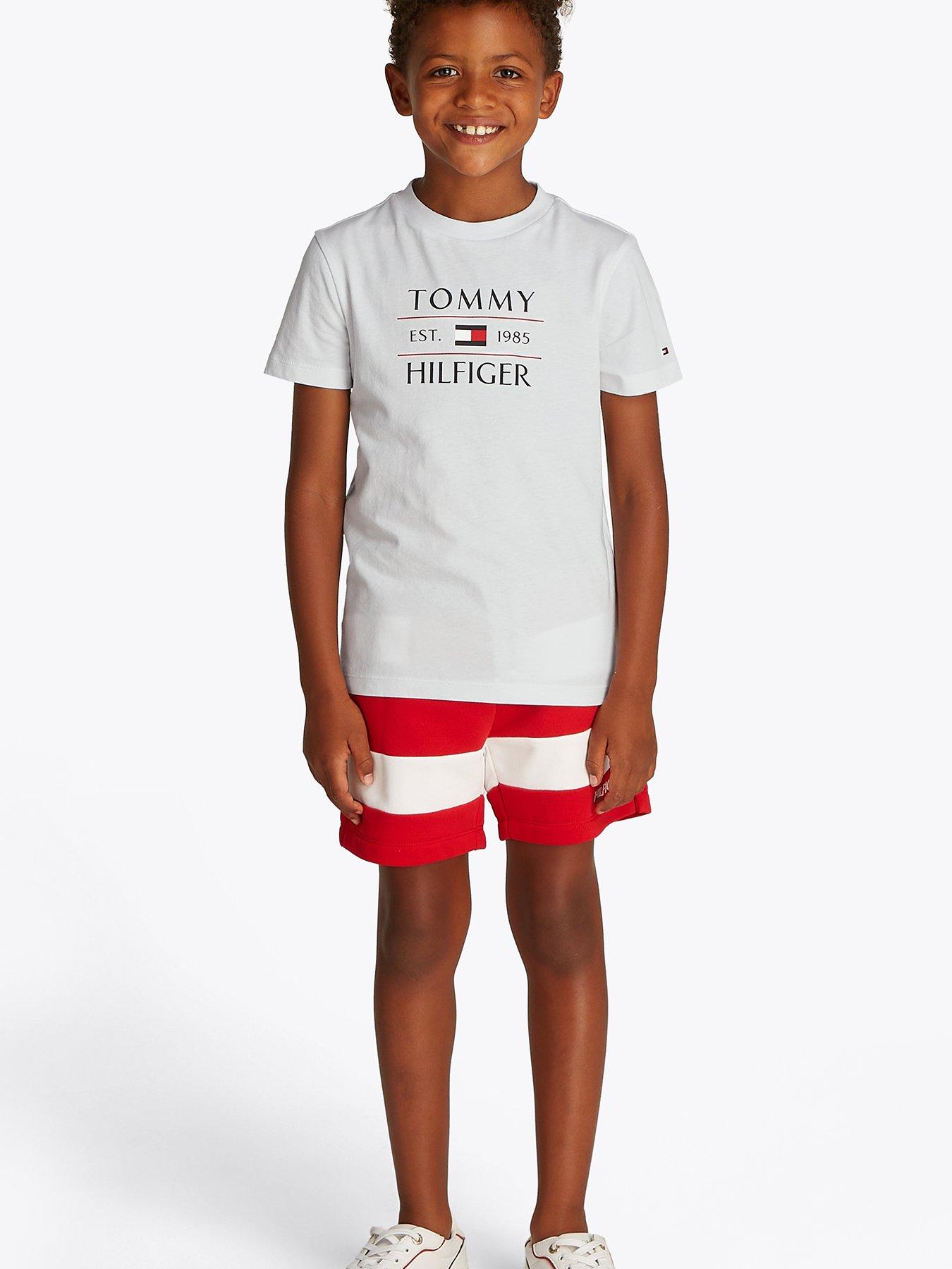 Image of Tommy Hilfiger Boys Flag Short Sleeve T-Shirt - White