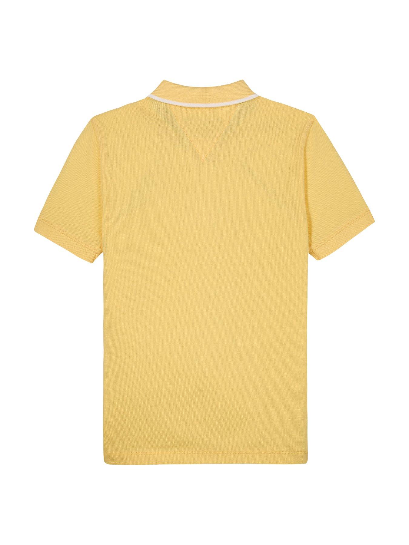Image 5 of 5 of Tommy Hilfiger Boys Flag Short Sleeve Polo Shirt - Yellow