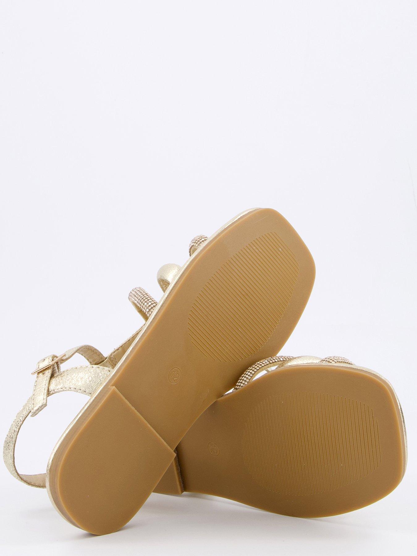 Image 4 of 7 of V by Very Diamante Strappy Sandal - Gold