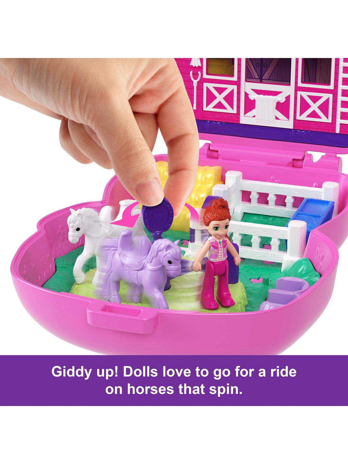 polly-pocket-polly-pocket-pony-rodeo-compact-playset-with-1-micro-doll-and-pet-horses-travel-toy-with-food-amp-styling-accessoriesback