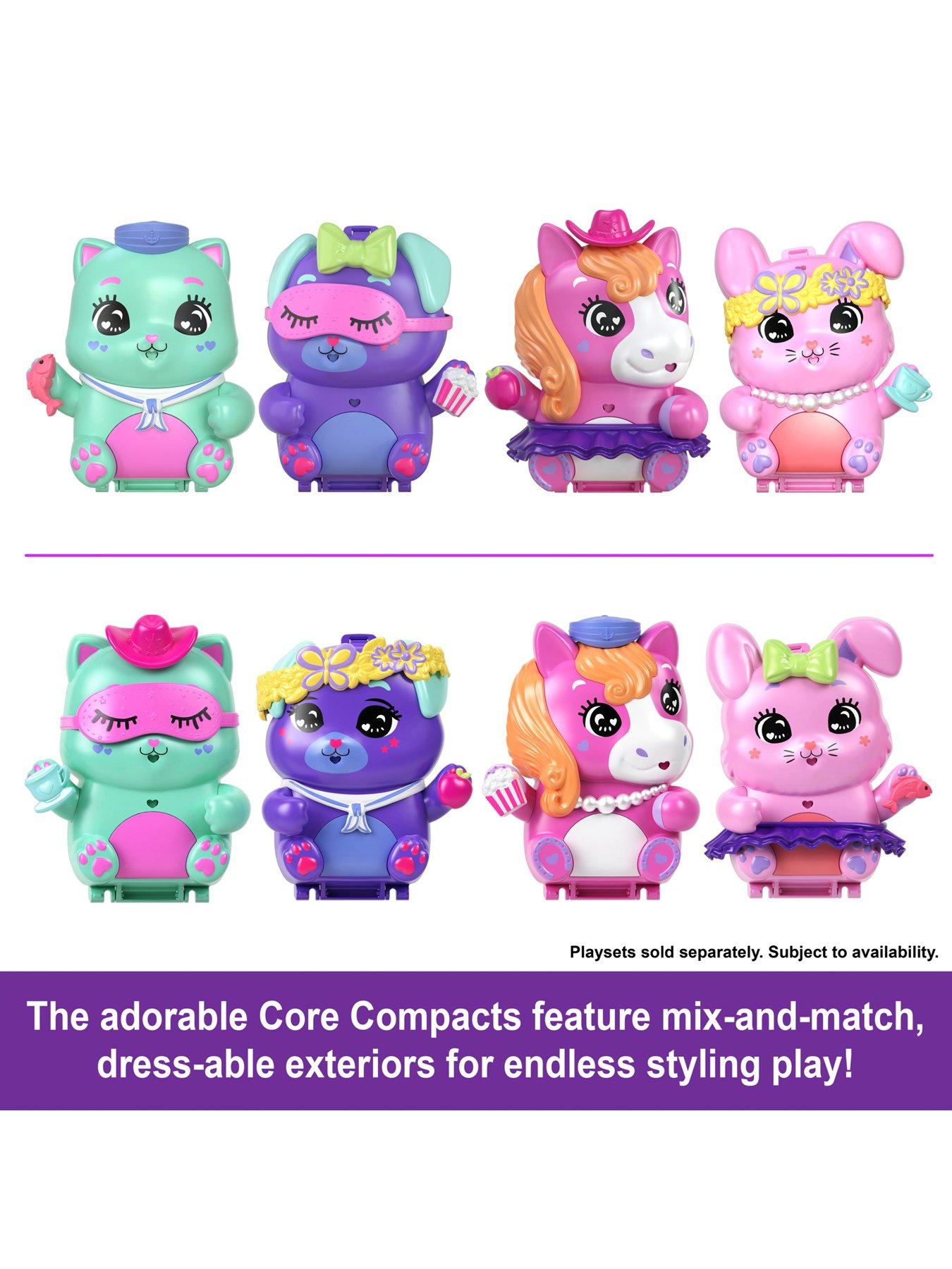 Image 5 of 8 of Polly Pocket Polly Pocket Sleepover Puppy Compact Playset with 1 Micro Doll and Pet Dogs, Travel Toy with Food &amp; Styling Accessories