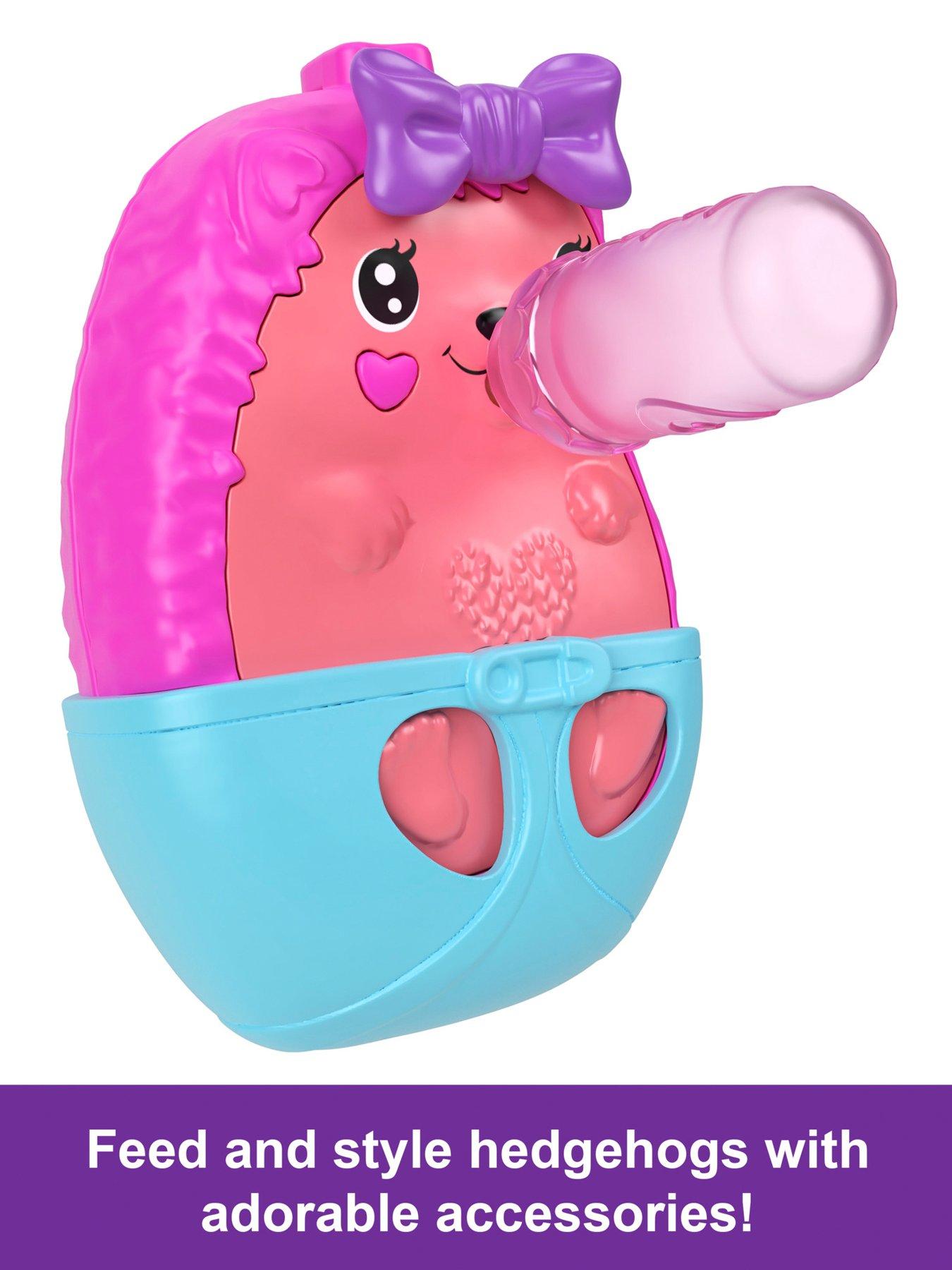 Image 4 of 8 of Polly Pocket Polly Pocket Hedgehog Mom &amp; Baby Purse Playset with 2 Dolls &amp; 16 Accessories Including Pets