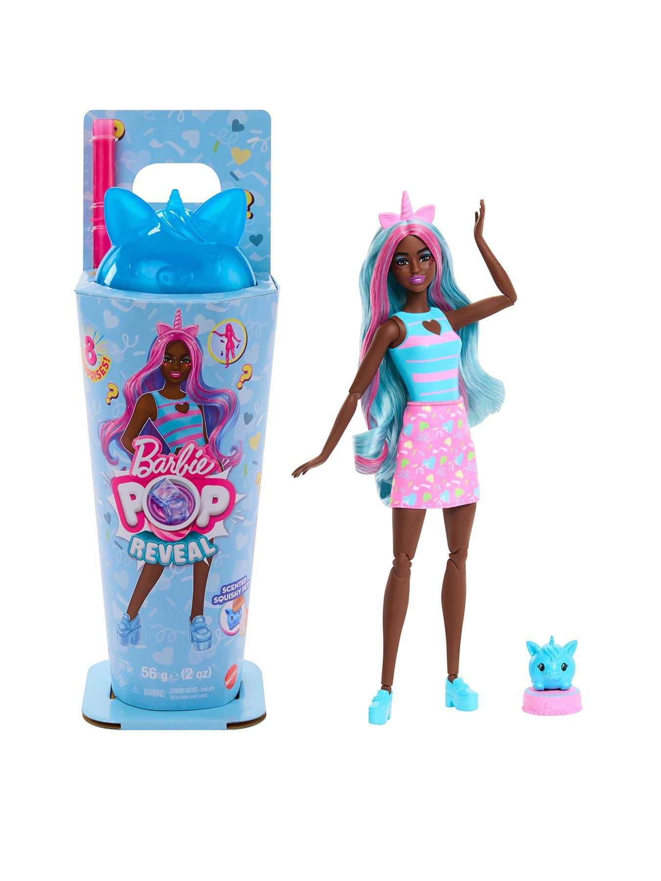 Image of Barbie Pop Reveal Shakes Series Doll  &  Accessories Set, Scented Sweet Unicorn Fashion Doll