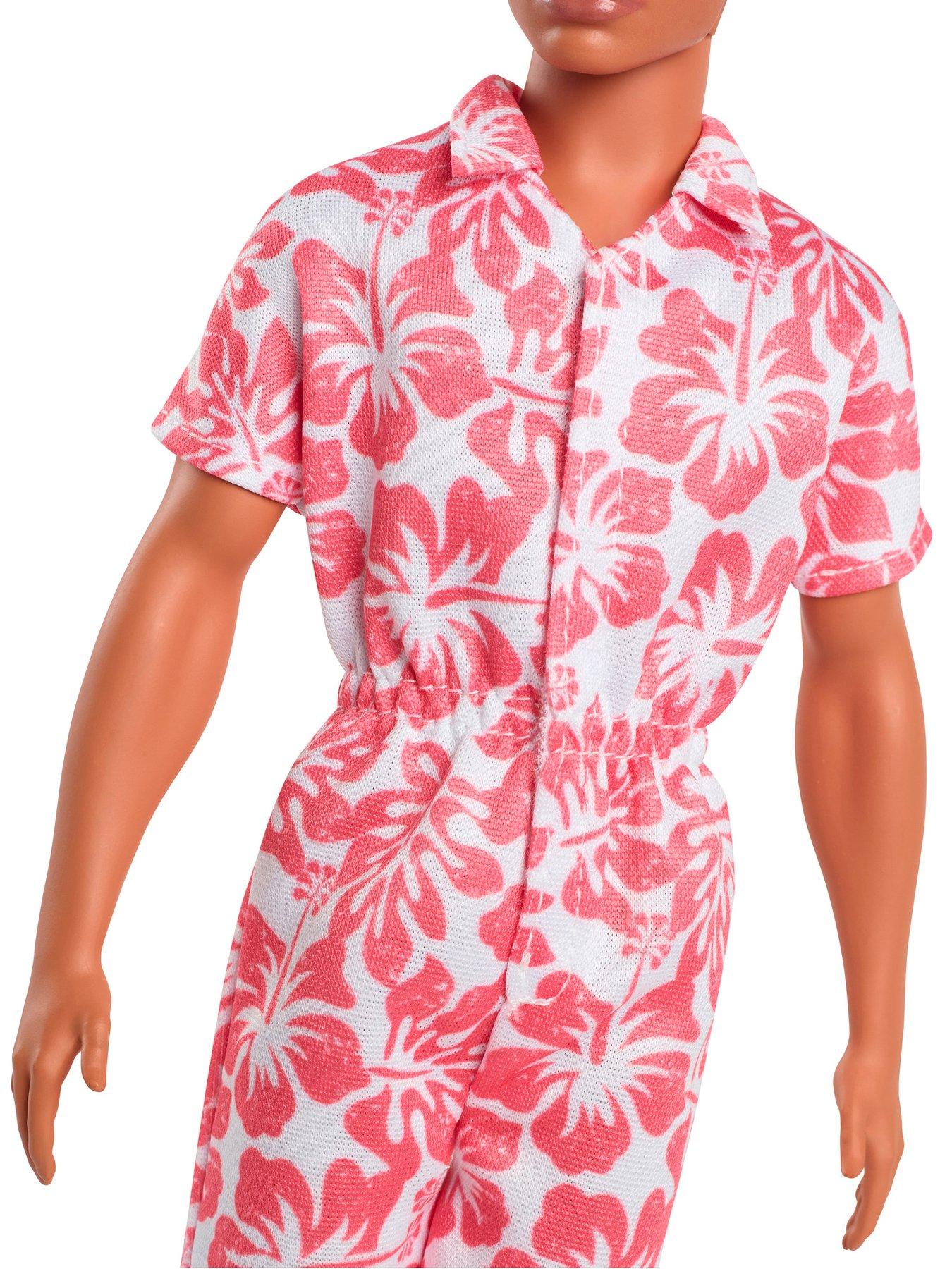 barbie-fashionistas-ken-doll-235-in-hawaiian-print-jumpsuit-with-green-sandals-brown-hairoutfit