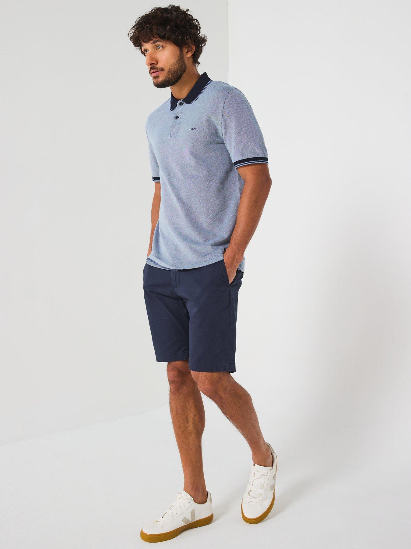 Image 3 of 6 of GANT Four Colour Pique Oxford Polo Shirt - Navy