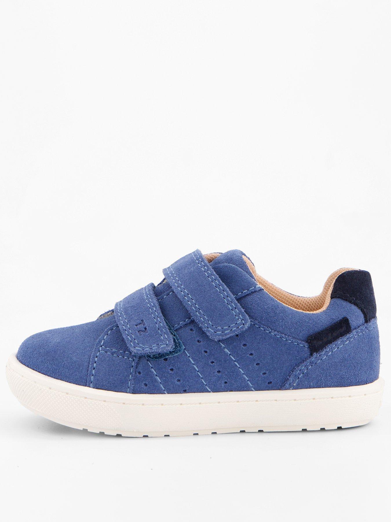 undefined Boys Leather Twin Strap Trainer - Blue