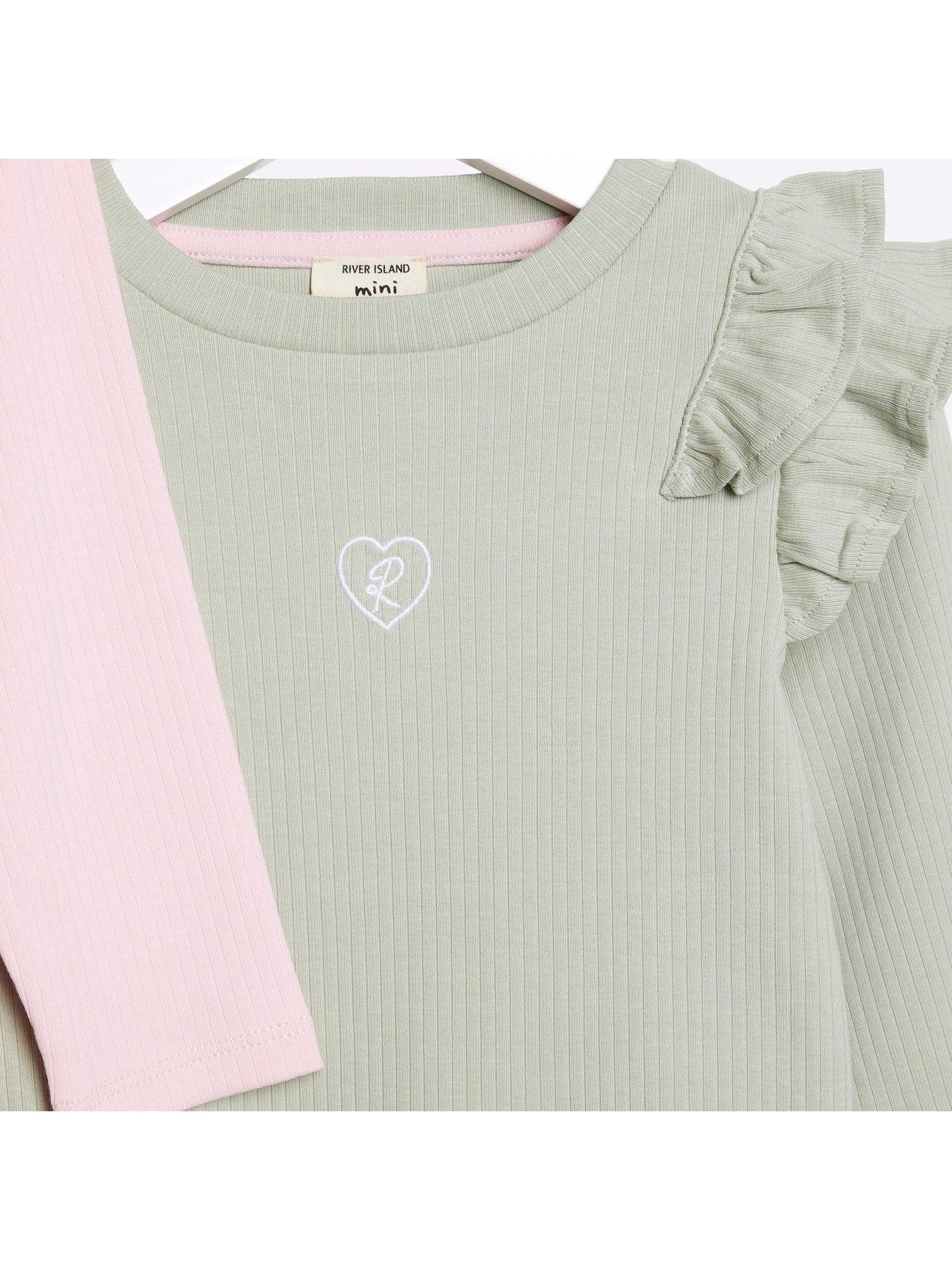 river-island-mini-girls-ribbed-tops-2-pack-pinkgreenoutfit