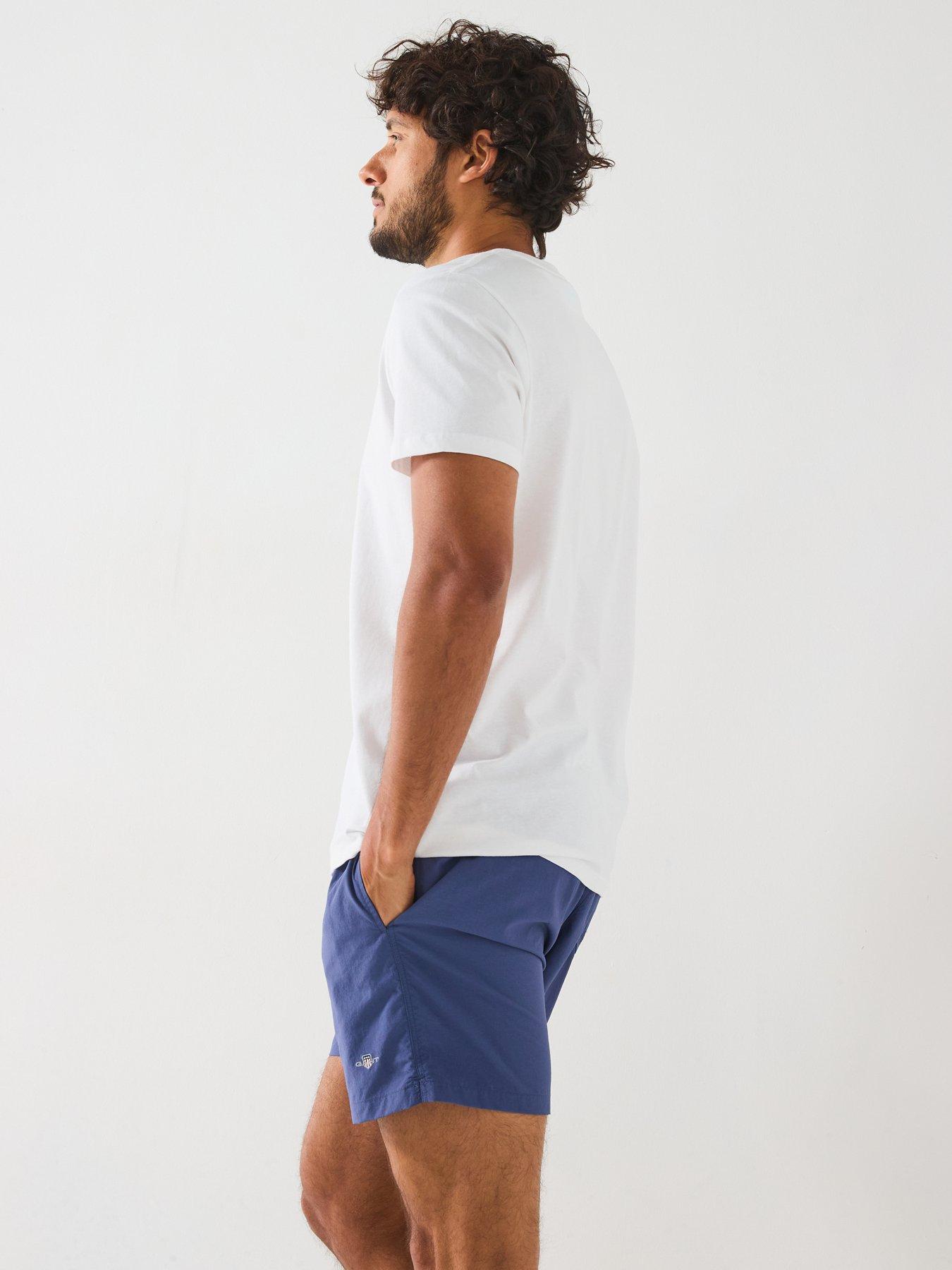 Image 4 of 4 of GANT Logo Swim Shorts - Navy