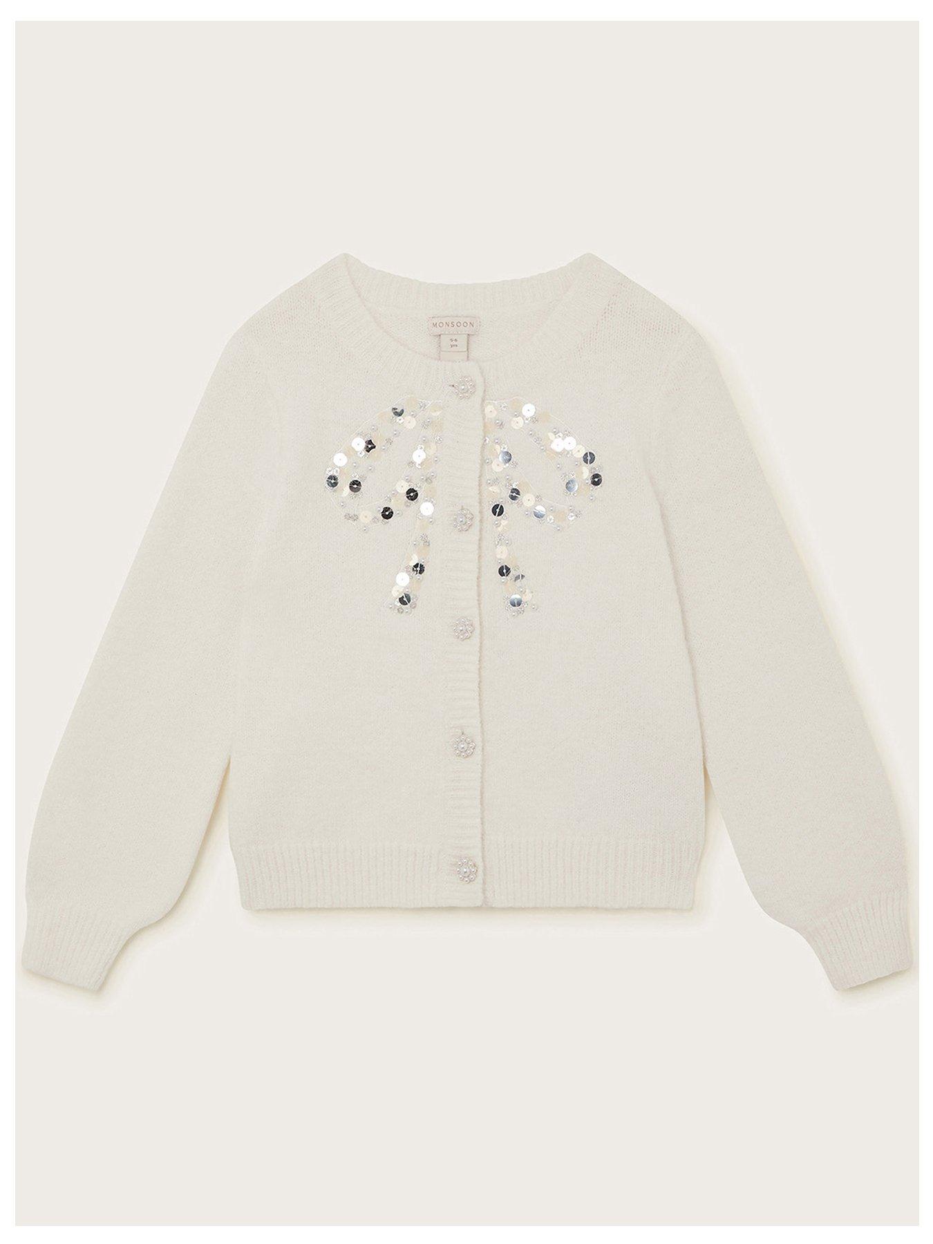 monsoon-girls-bow-embellished-sequin-cardigan-cream