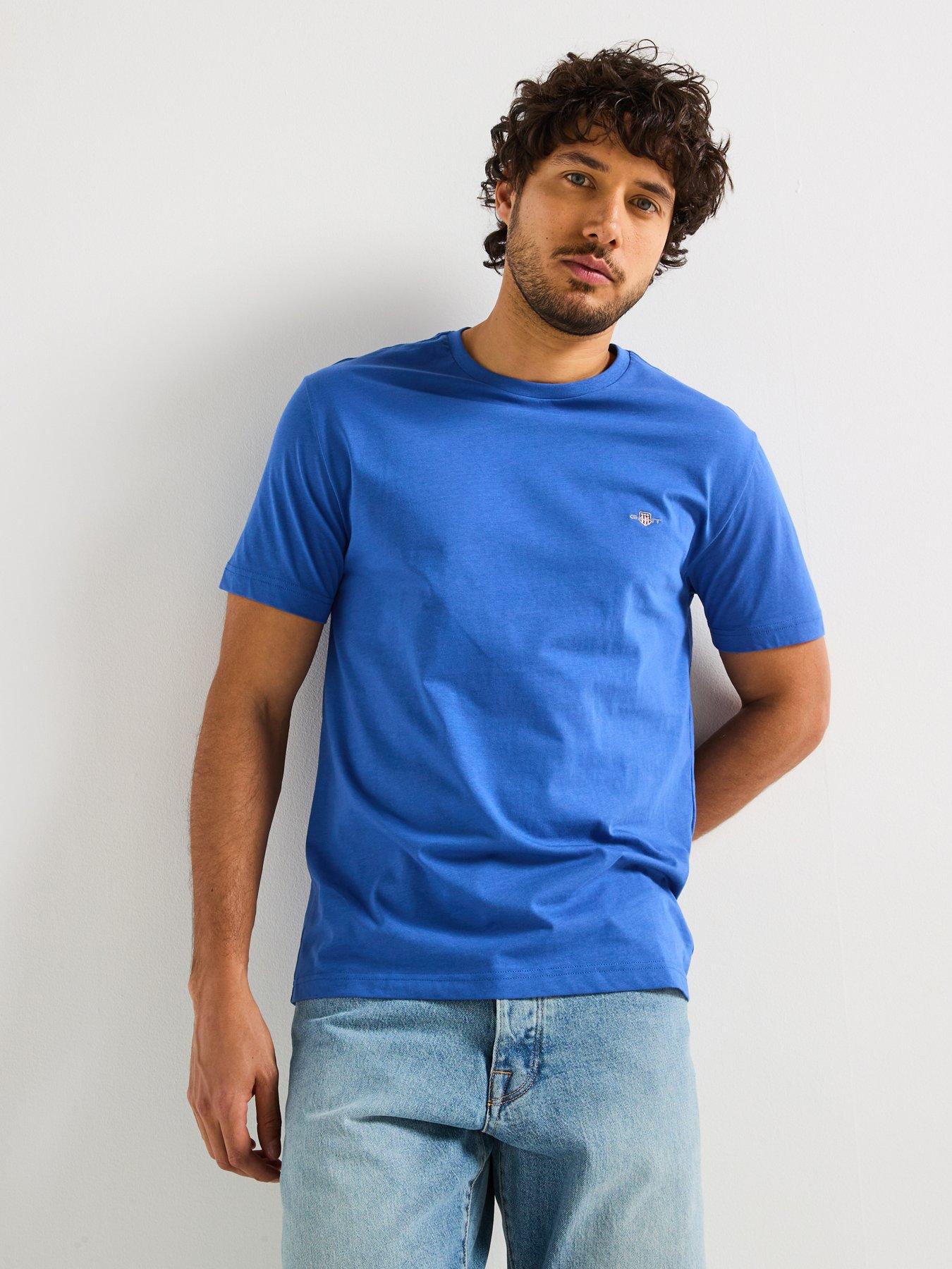 Image of GANT Regular Fit Short Sleeve T-Shirt - Bright Blue