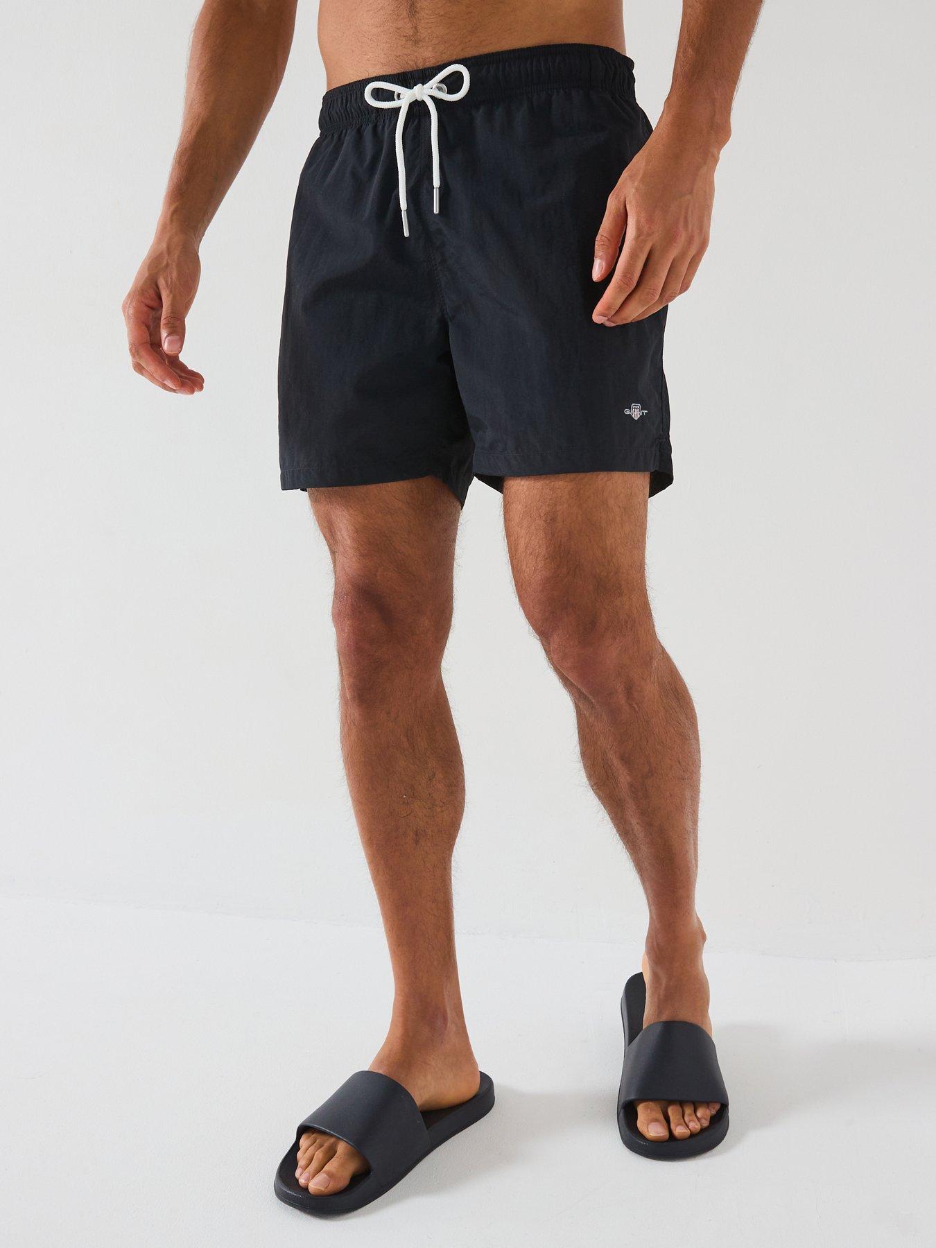 Image 1 of 5 of GANT Logo Swim Shorts - Black
