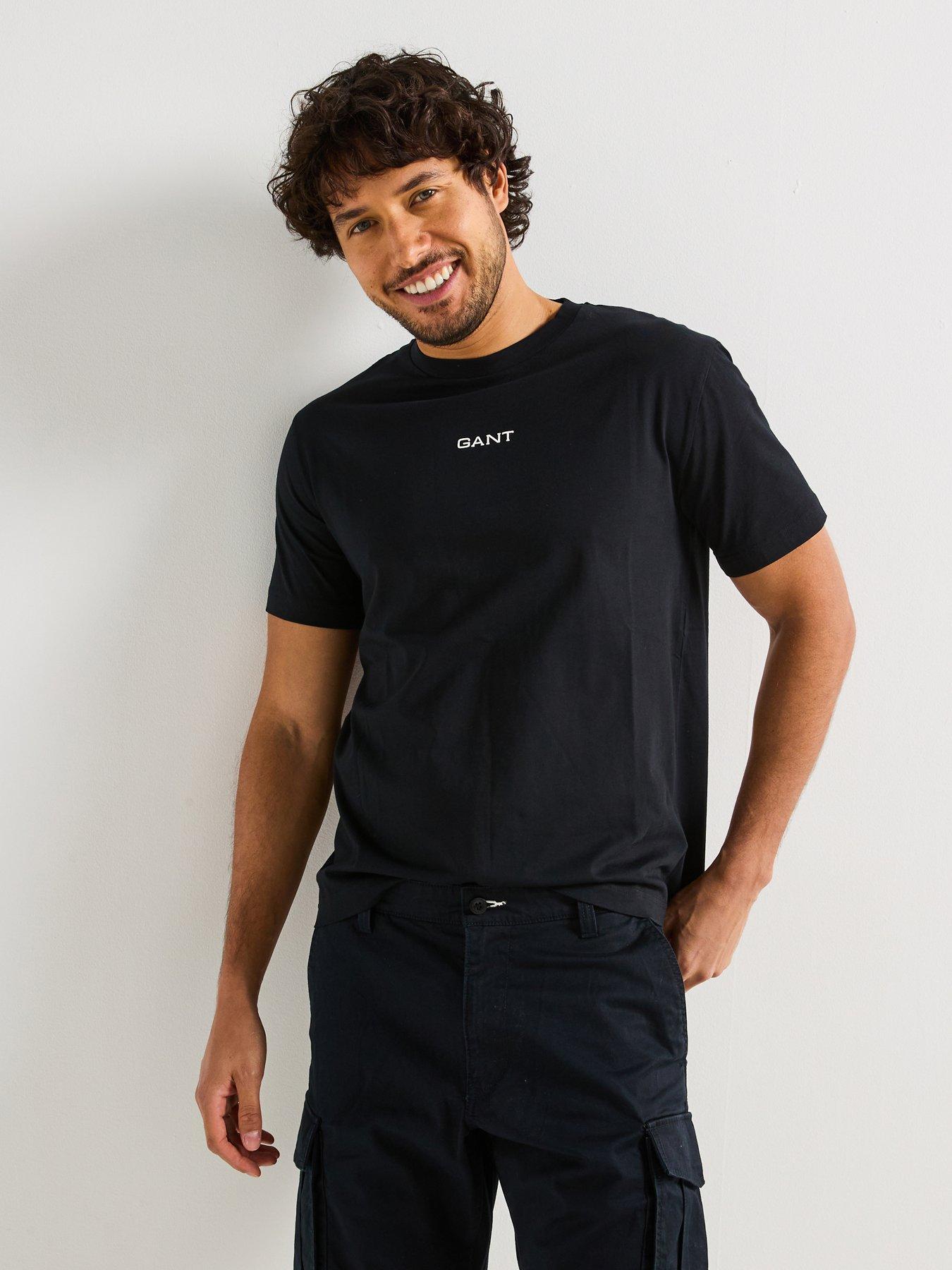 Image of GANT Graphic Icon Logo Short Sleeve T-Shirt - Black
