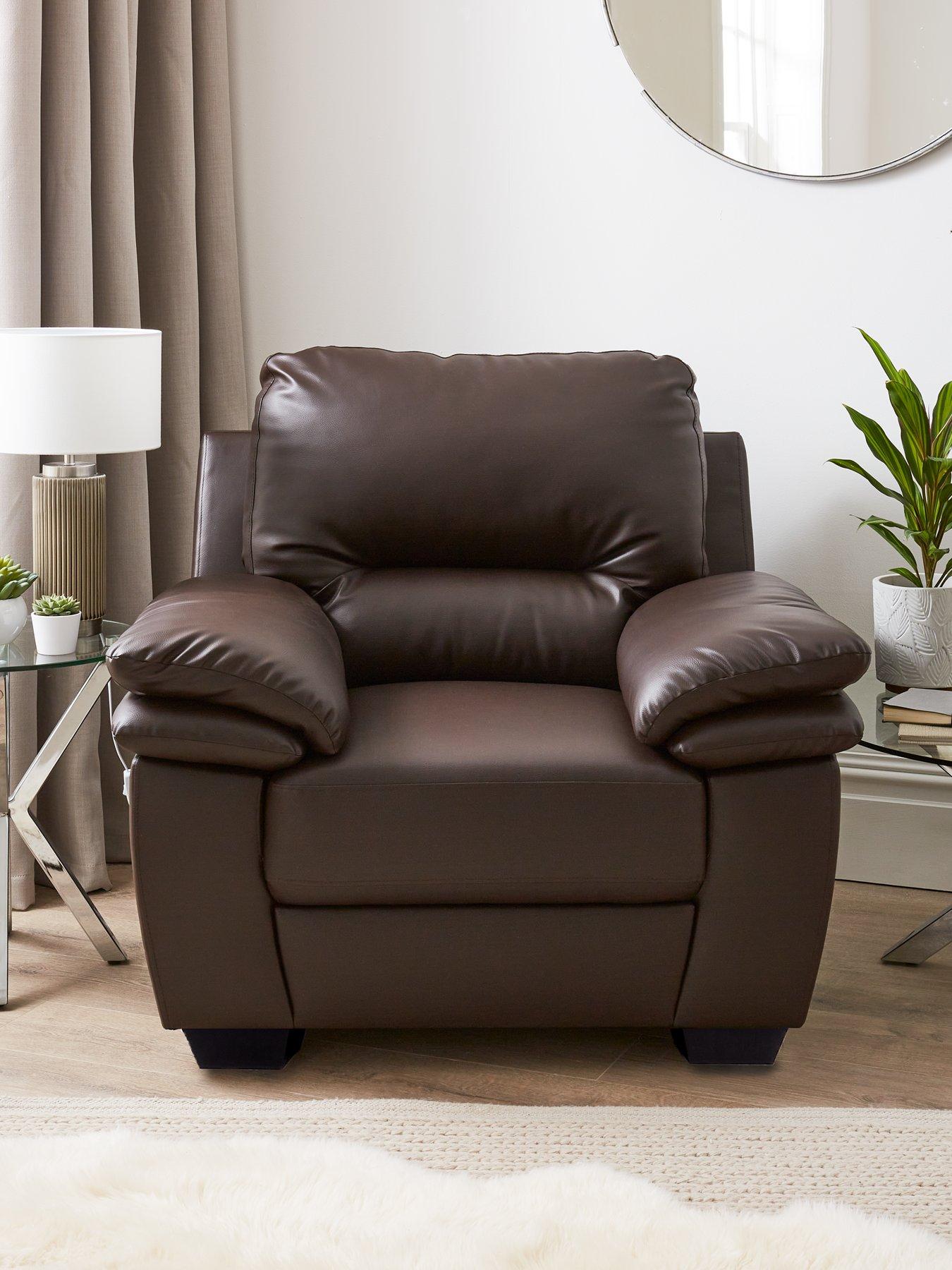 Image 1 of 6 of The Very Collection Leona Faux Leather Armchair&nbsp;- FSC&reg; Certified