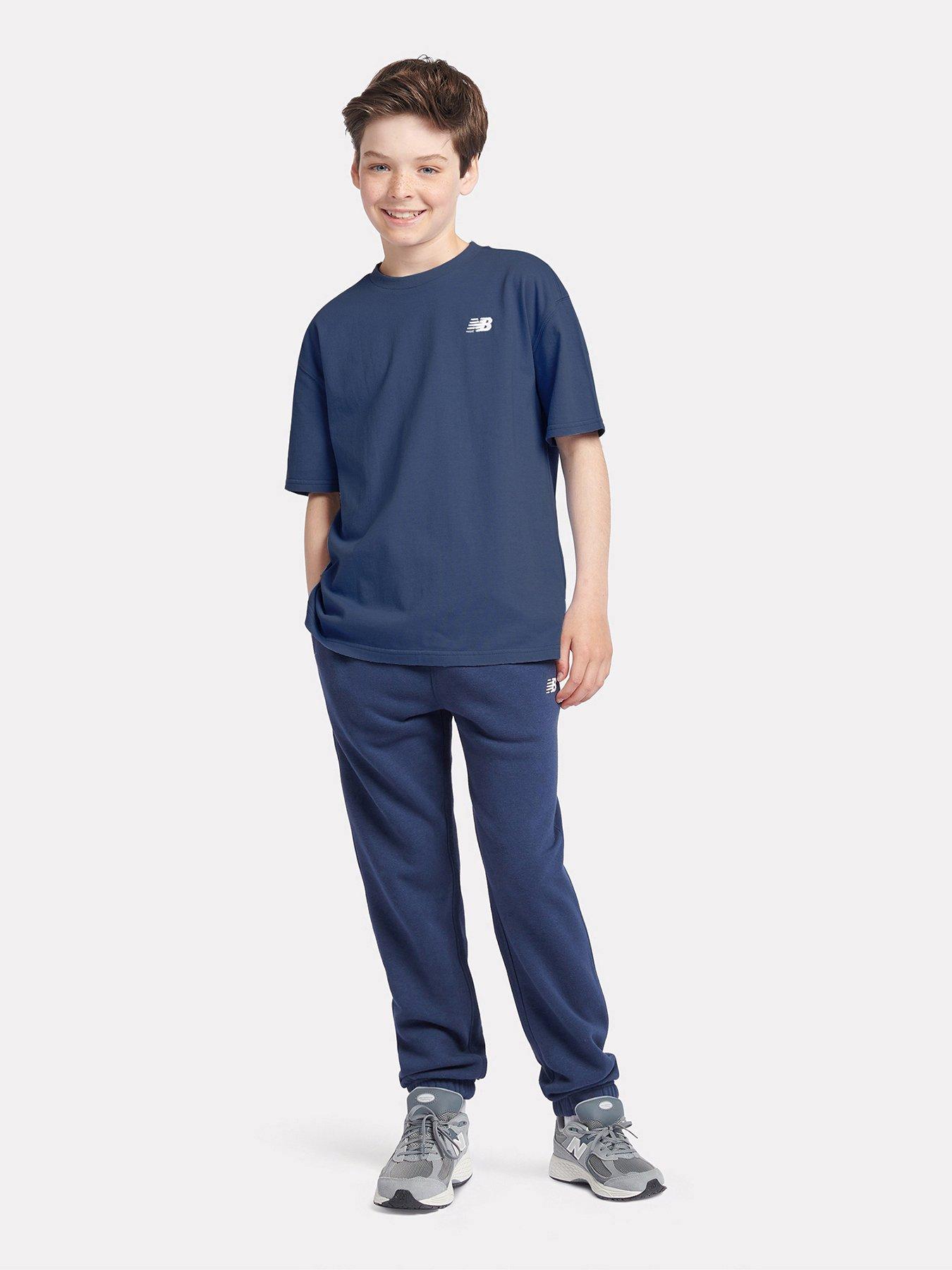 Image 2 of 5 of New Balance Junior Boys Jersey Small Logo Tee - Navy