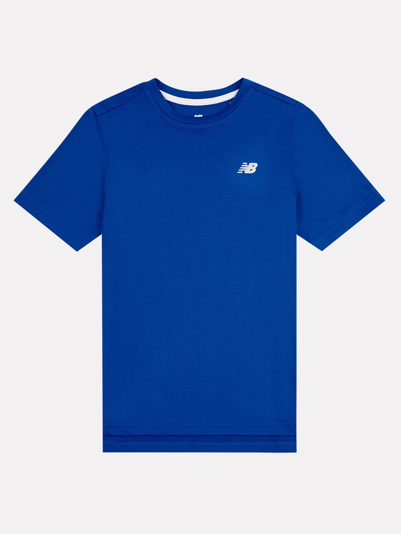 New Balance Junior Boys Athletic Tee - Blue