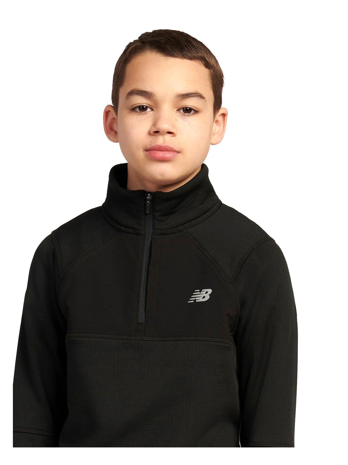 Image 1 of 5 of New Balance Junior Boys Athletic Quarter Zip - Black