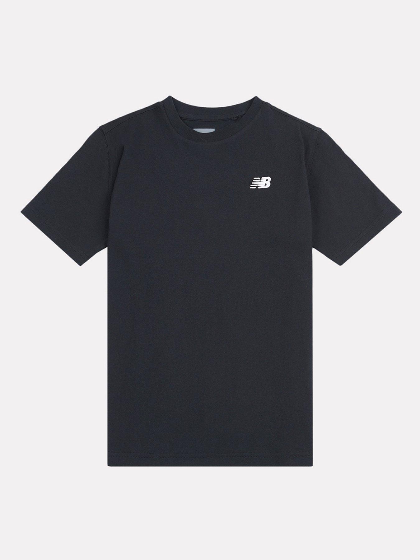 New Balance Junior Girls Jersey Small Logo Tee - Black