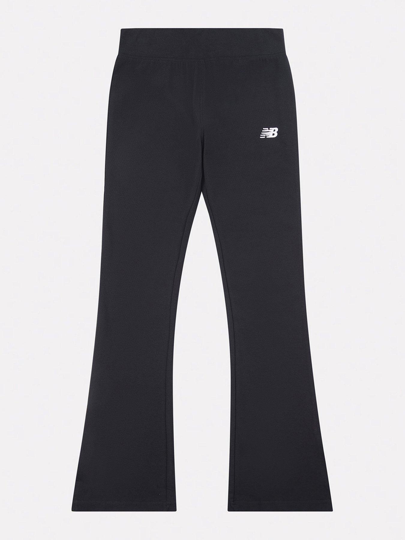 Image 1 of 3 of New Balance Junior Girls Small Logo Flare Legging - Black