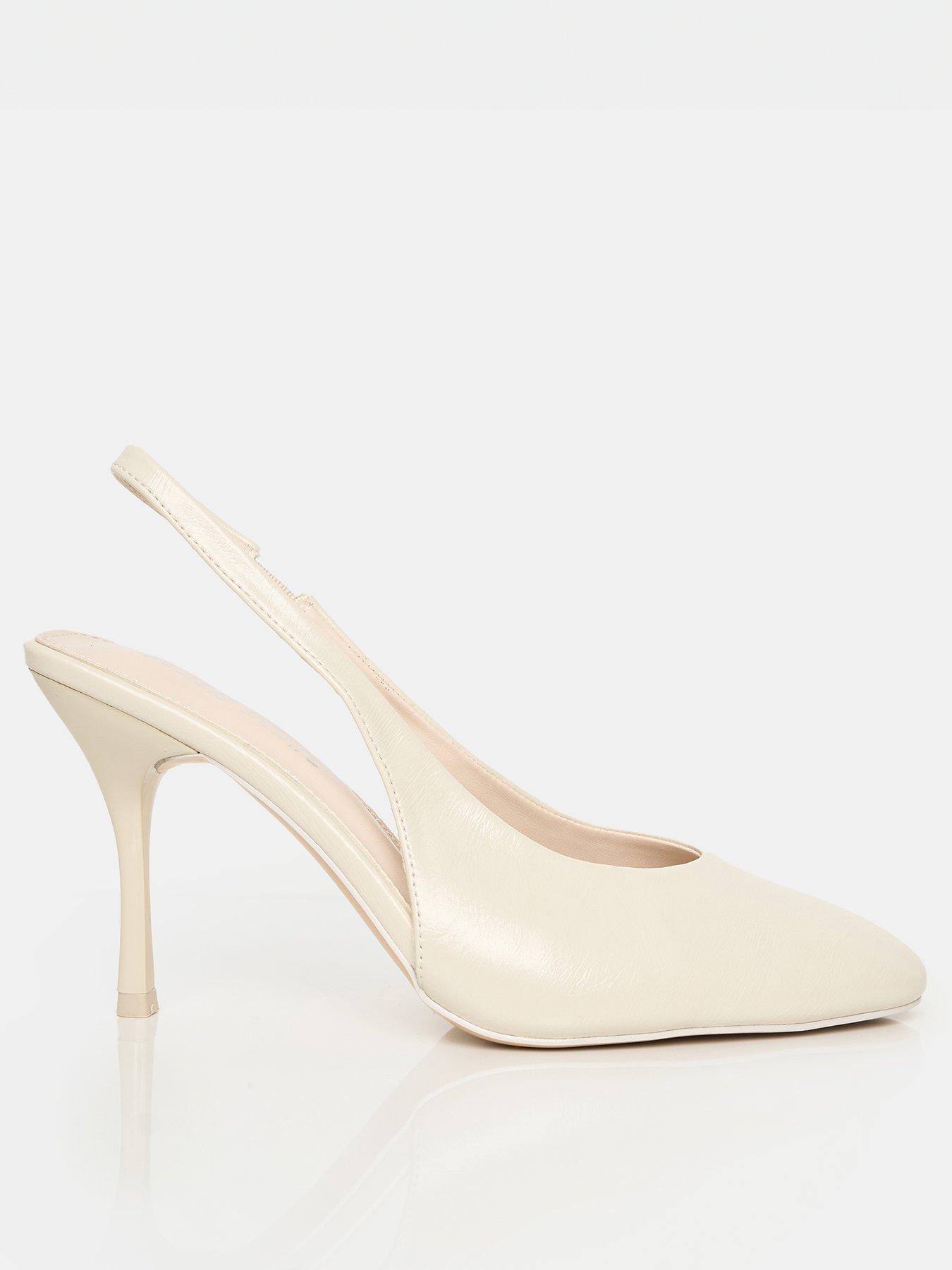Public Desire Tilapia Slingback Heels - Cream