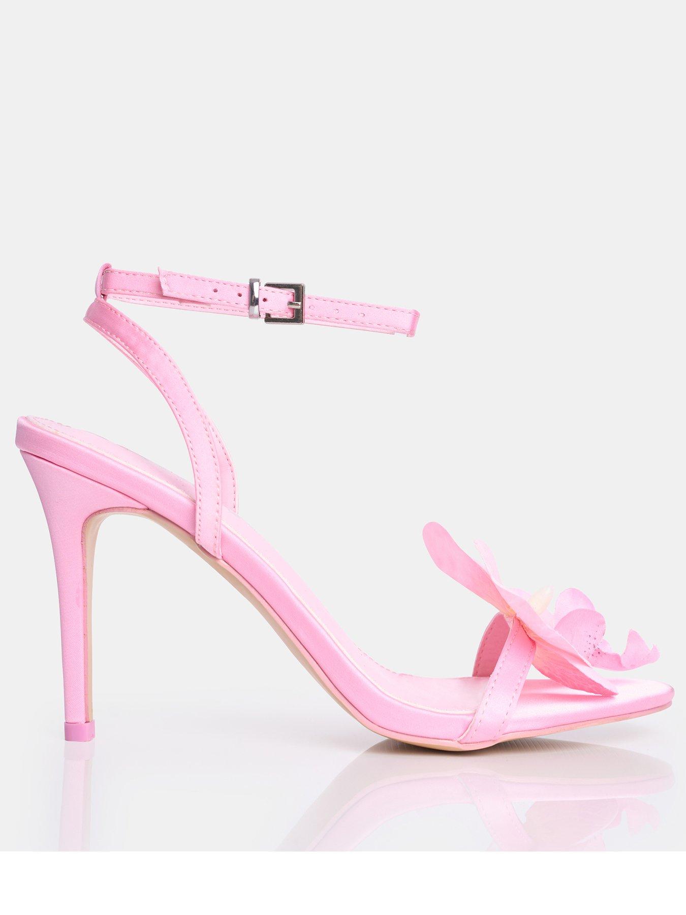 public-desire-mica-flower-detail-heeled-sandals-pink