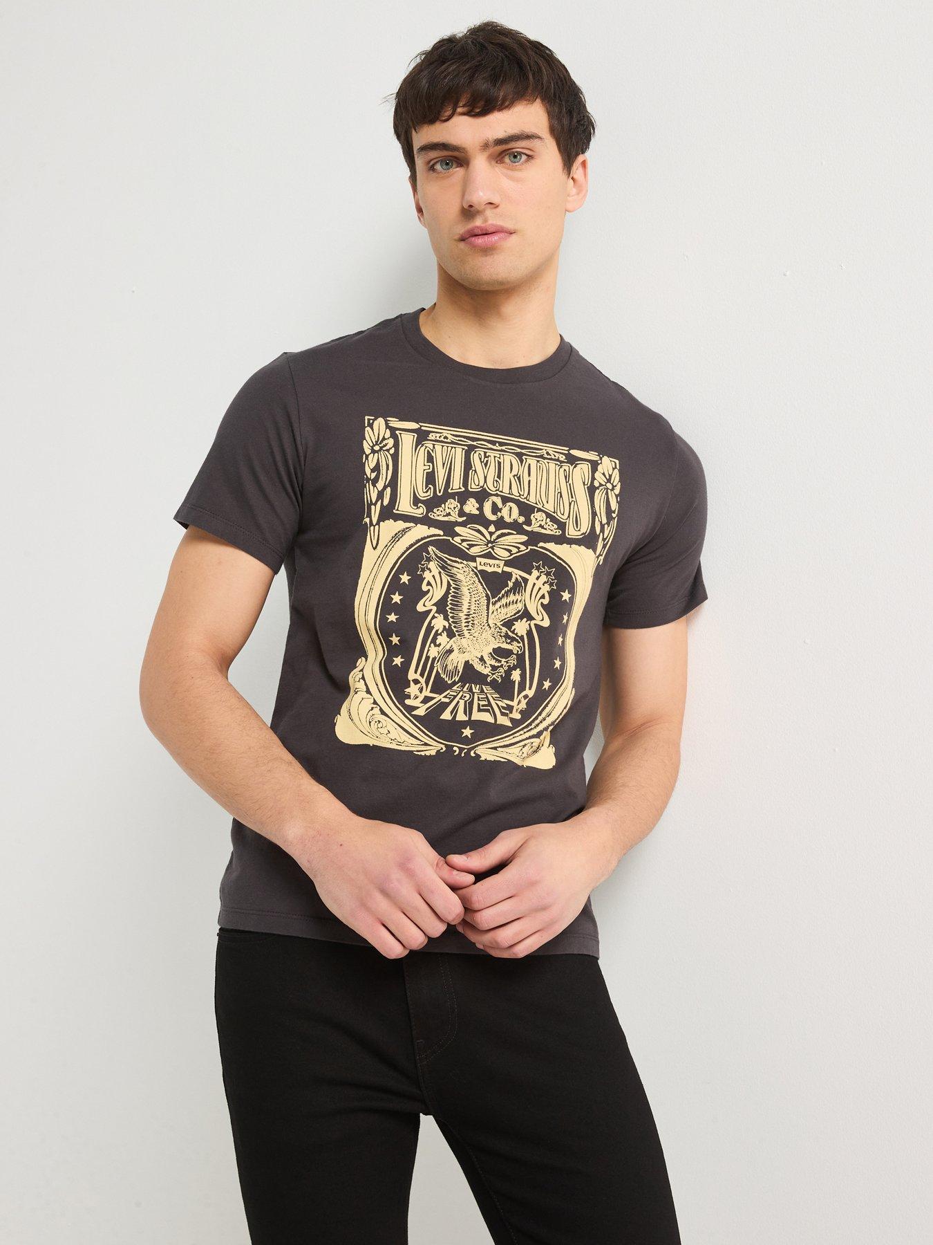 Image 1 of 6 of Levi's Graphic Crewneck T-Shirt - Black