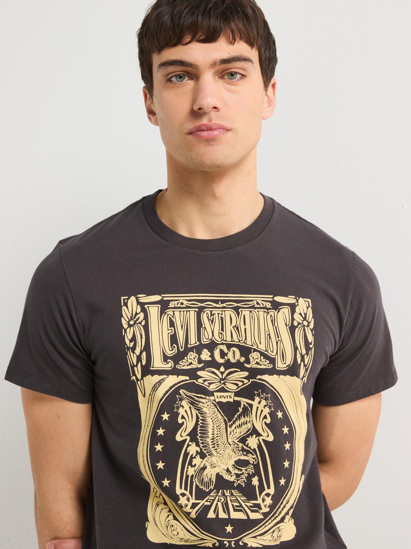 Image 4 of 6 of Levi's Graphic Crewneck T-Shirt - Black