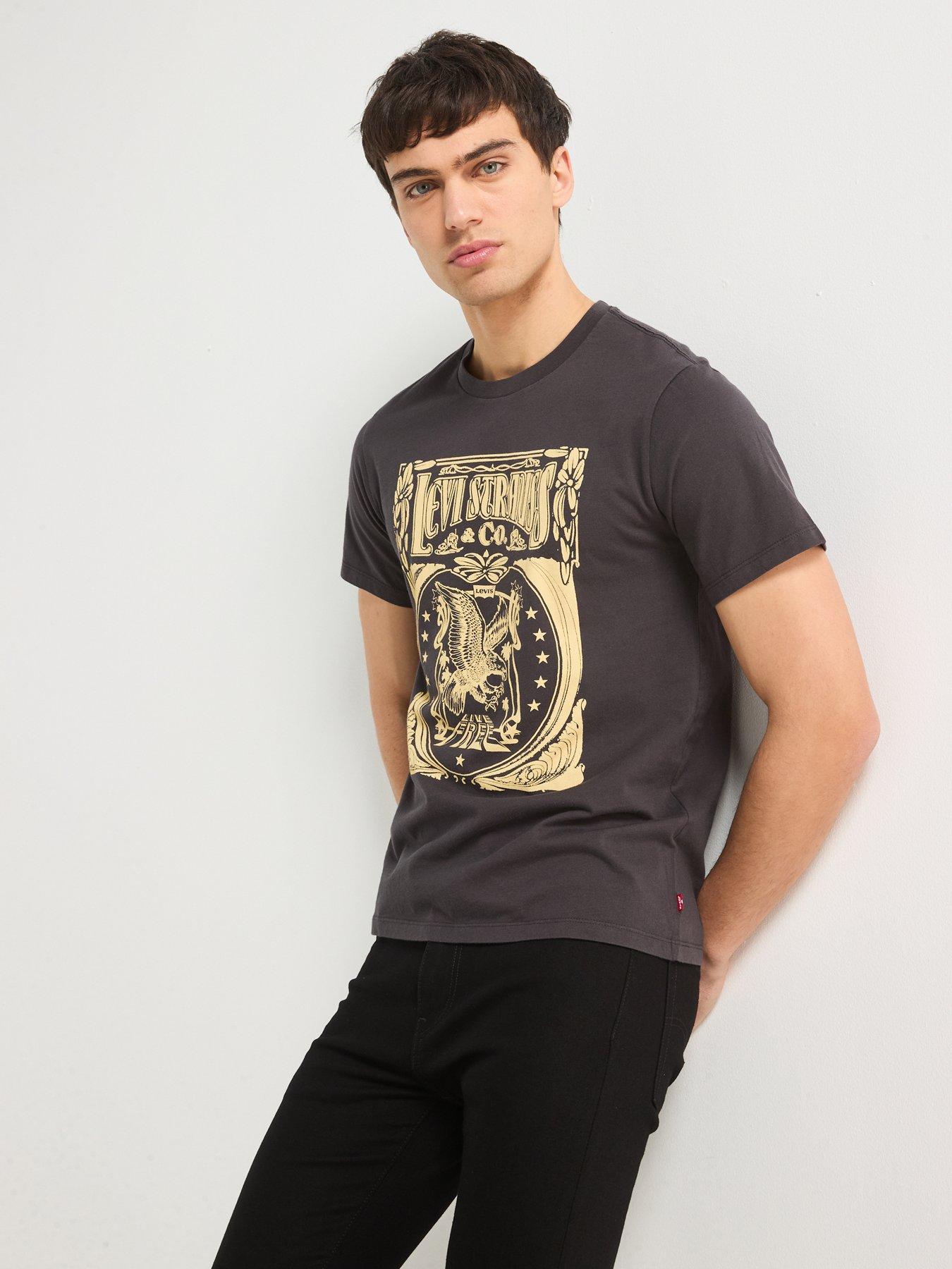 Image 5 of 6 of Levi's Graphic Crewneck T-Shirt - Black