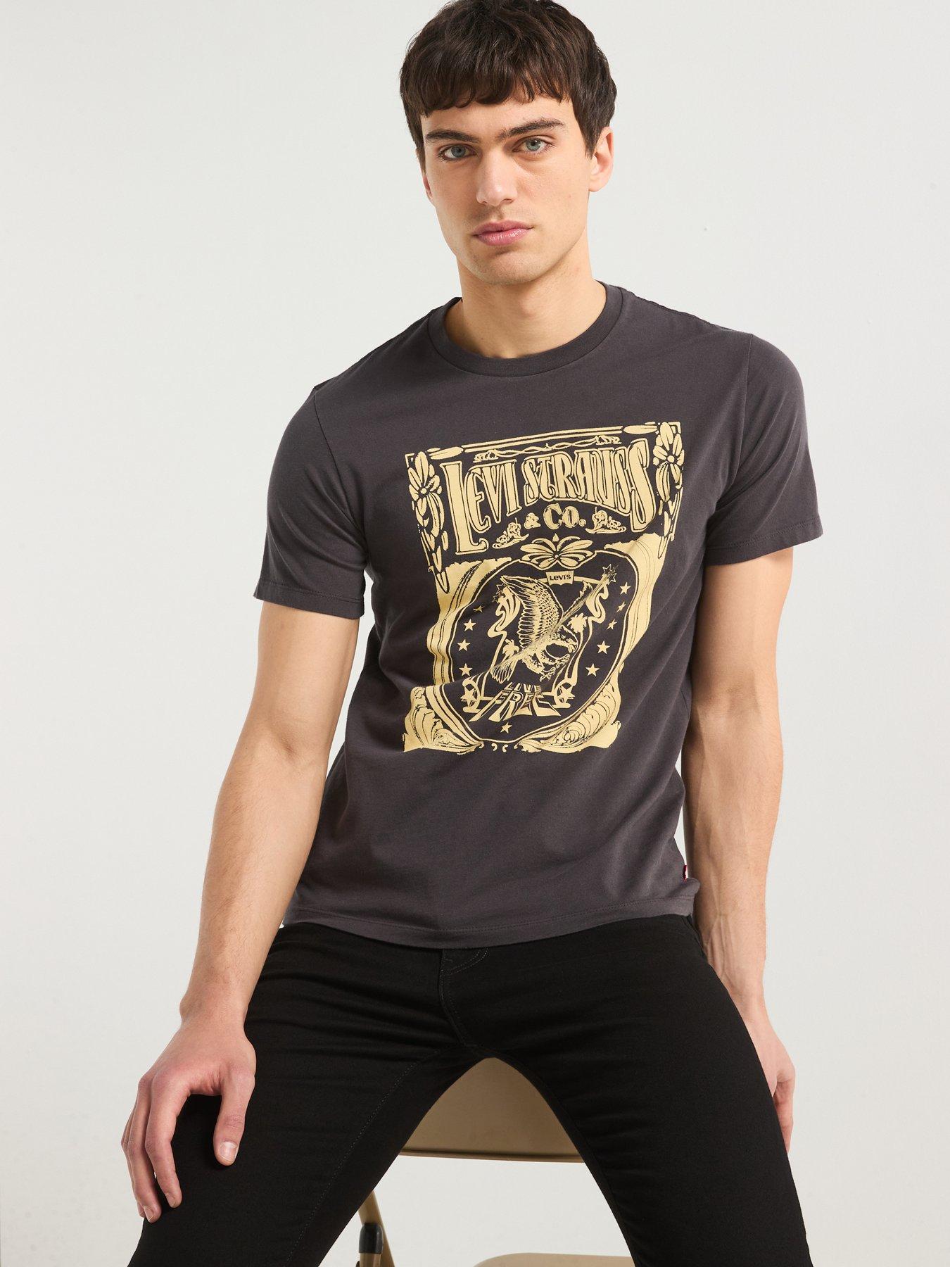 Image 6 of 6 of Levi's Graphic Crewneck T-Shirt - Black
