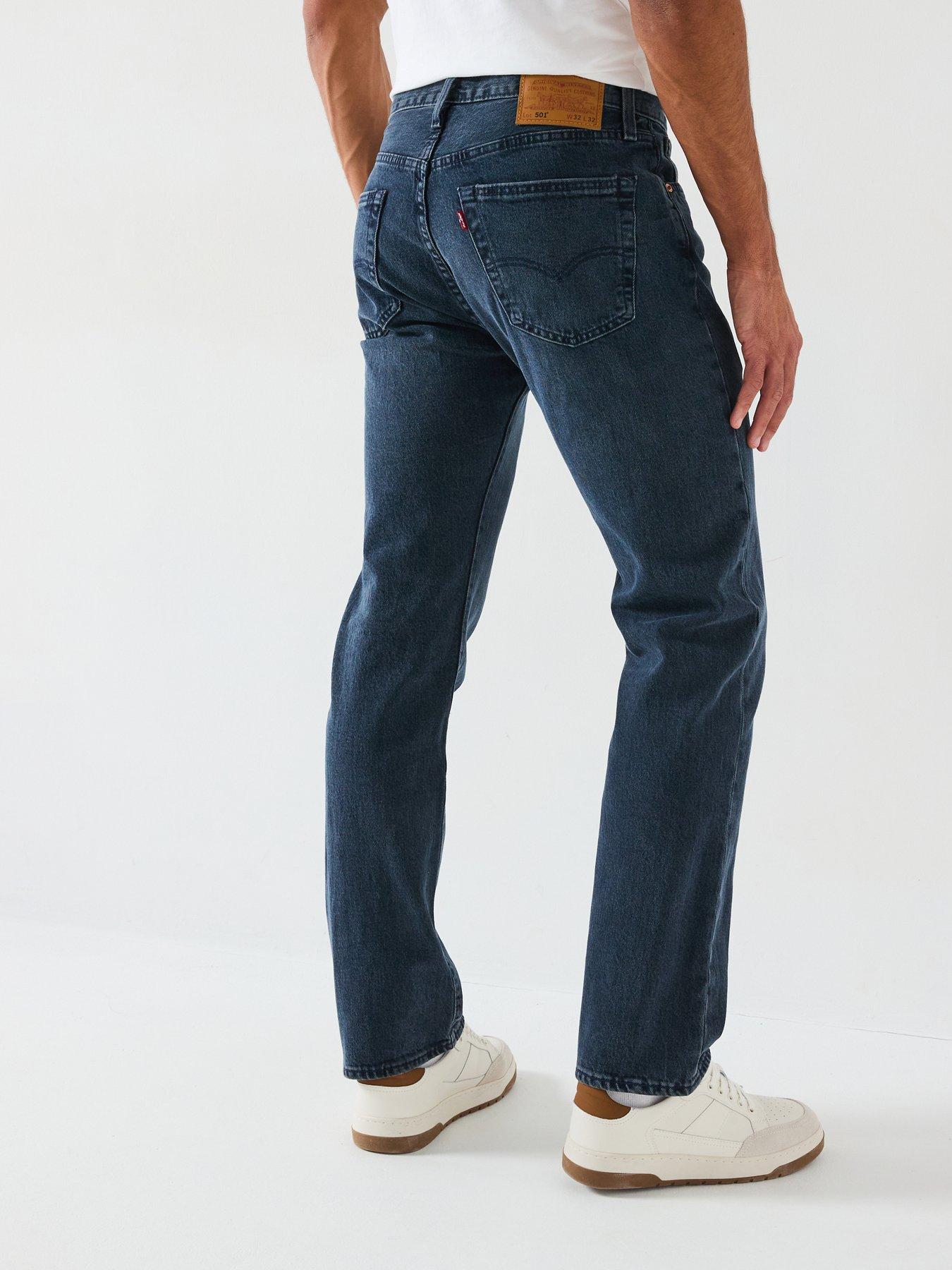 Image 2 of 6 of Levi's Levi's 501 Original Straight Fit Jeans - Blue Black Stretch - Dark Blue