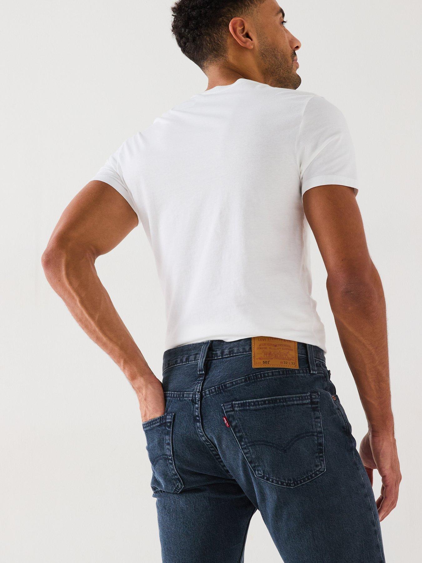Image 6 of 6 of Levi's Levi's 501 Original Straight Fit Jeans - Blue Black Stretch - Dark Blue