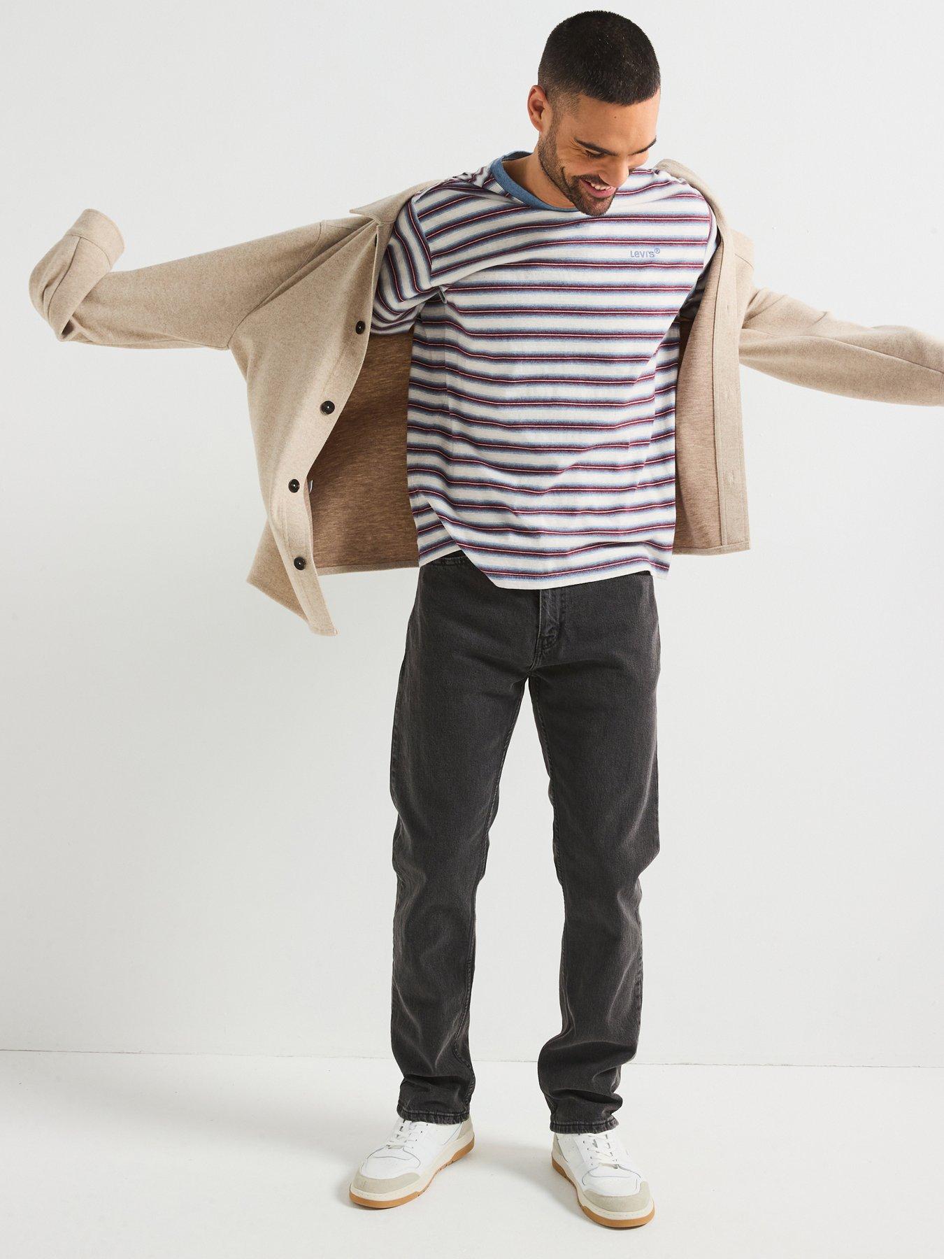Image 1 of 6 of Levi's 505 Regular Fit Jeans - Fly On The Wall - Dark Grey