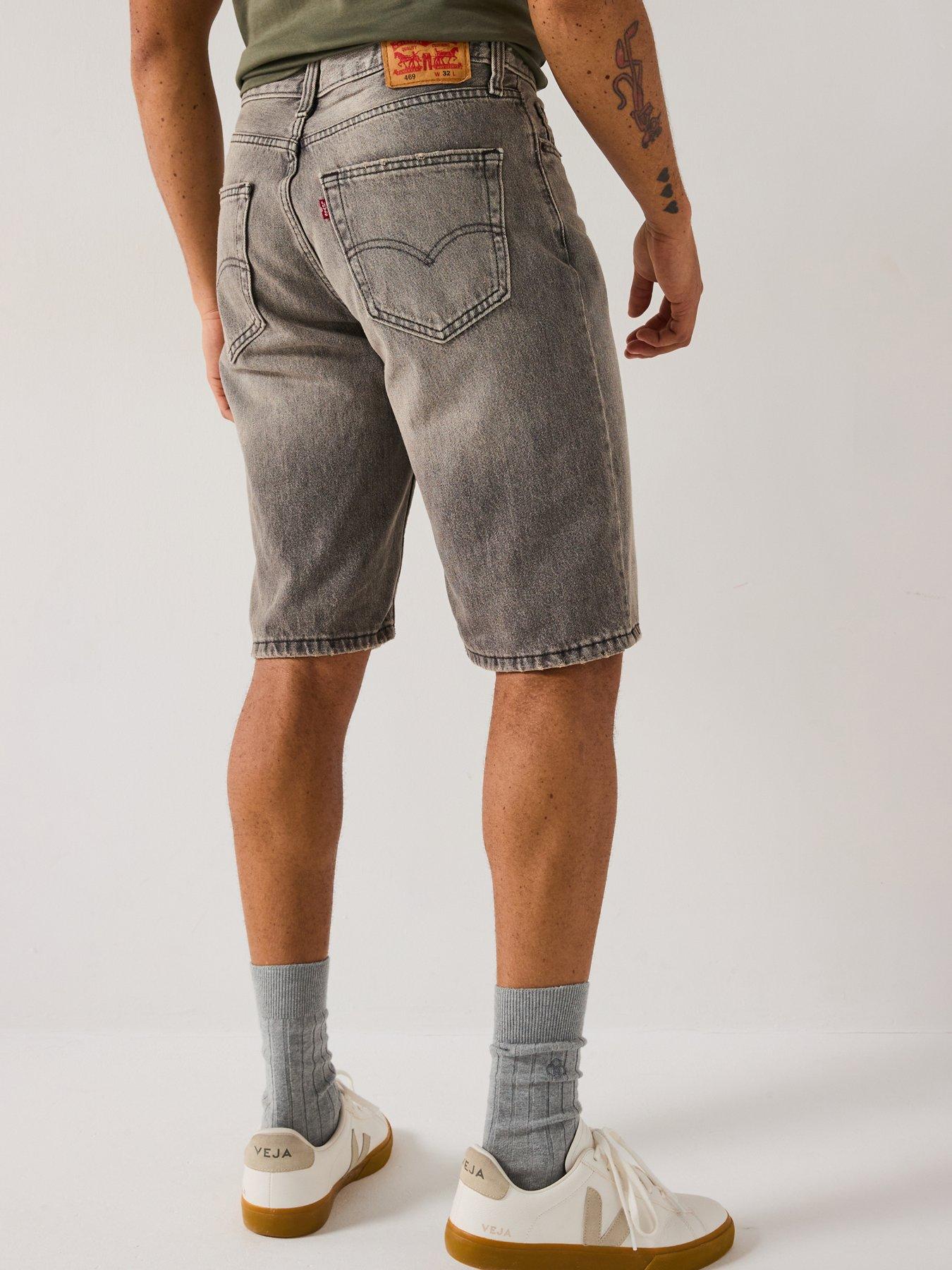 Image 2 of 6 of Levi's Levi's 469 Loose Fit Denim Shorts- A Look Back- Grey