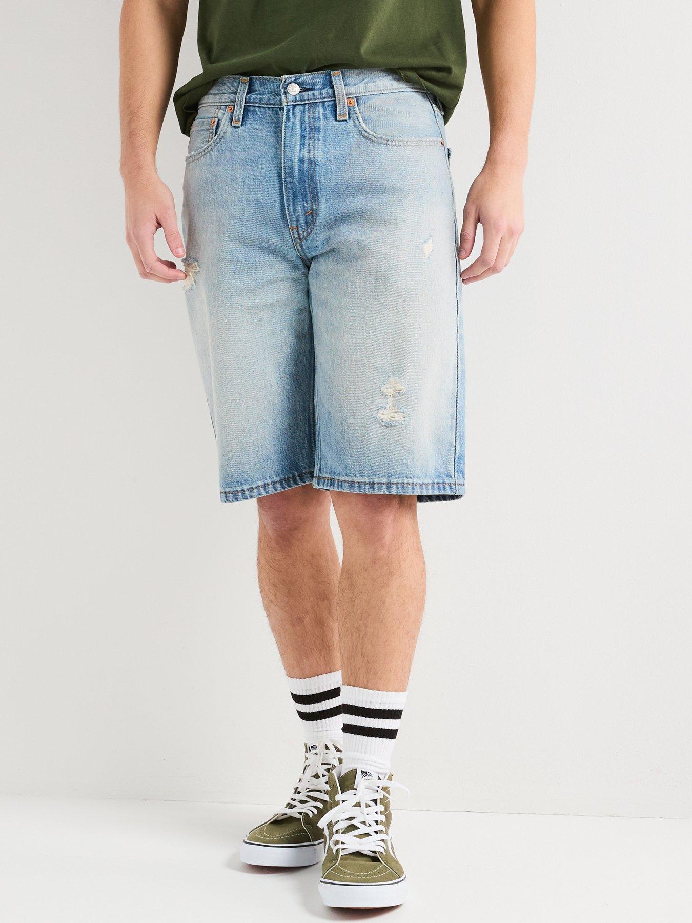 undefined Levi's 469 Loose Fit Denim Shorts- Made Away Dx- Light Blue