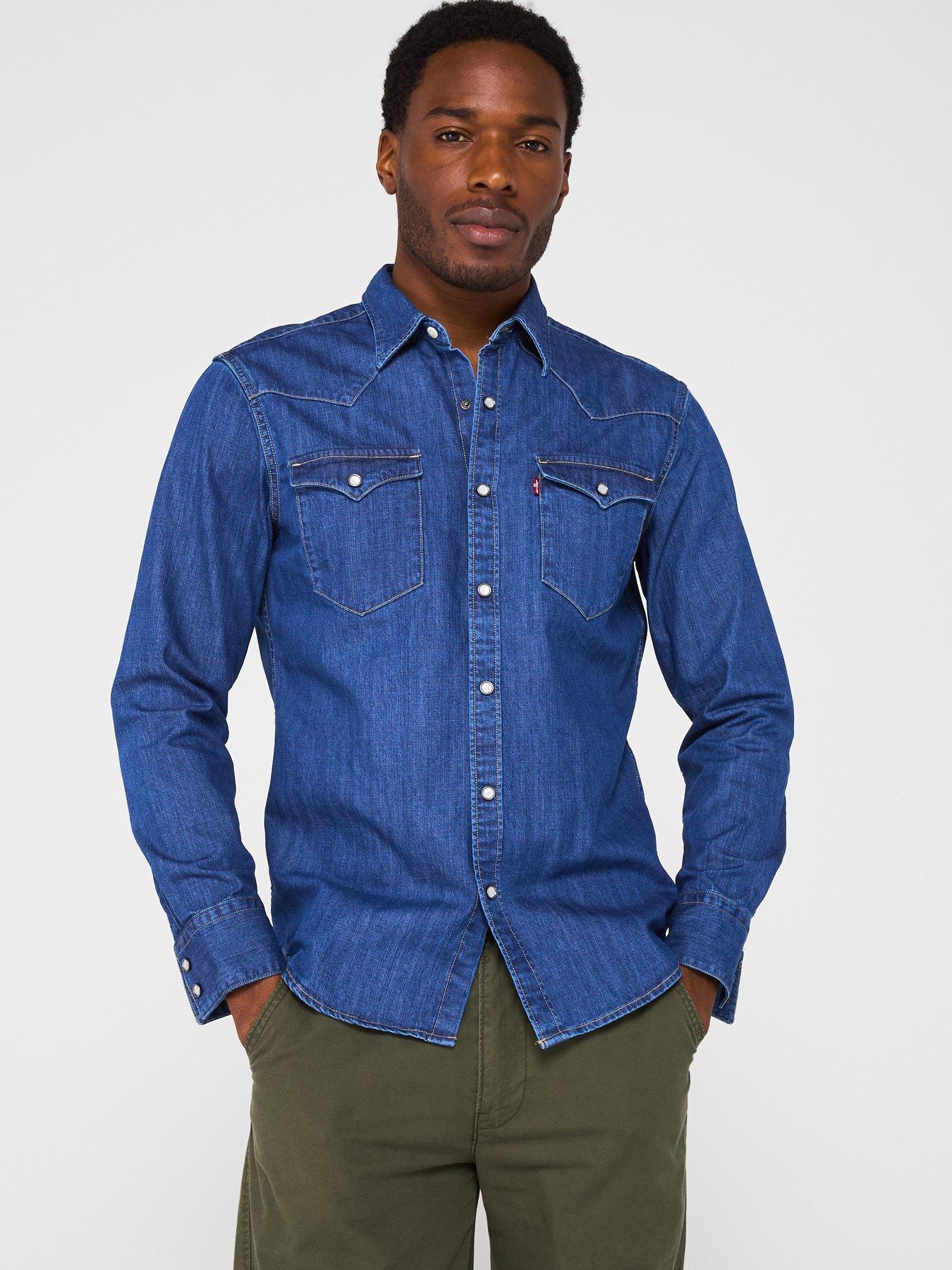 levis-levis-barstow-denim-western-shirt-mid-wash--blue