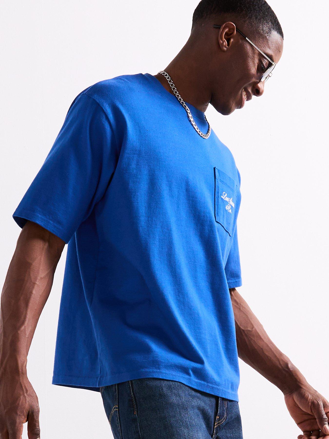 Image 3 of 6 of Levi's Levis Heavyweight Graphic Pocket Short Sleeve T-shirt- Blue