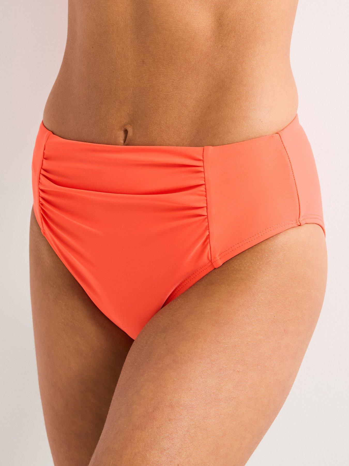 V by Very Ruched High Waisted Brief - Pink