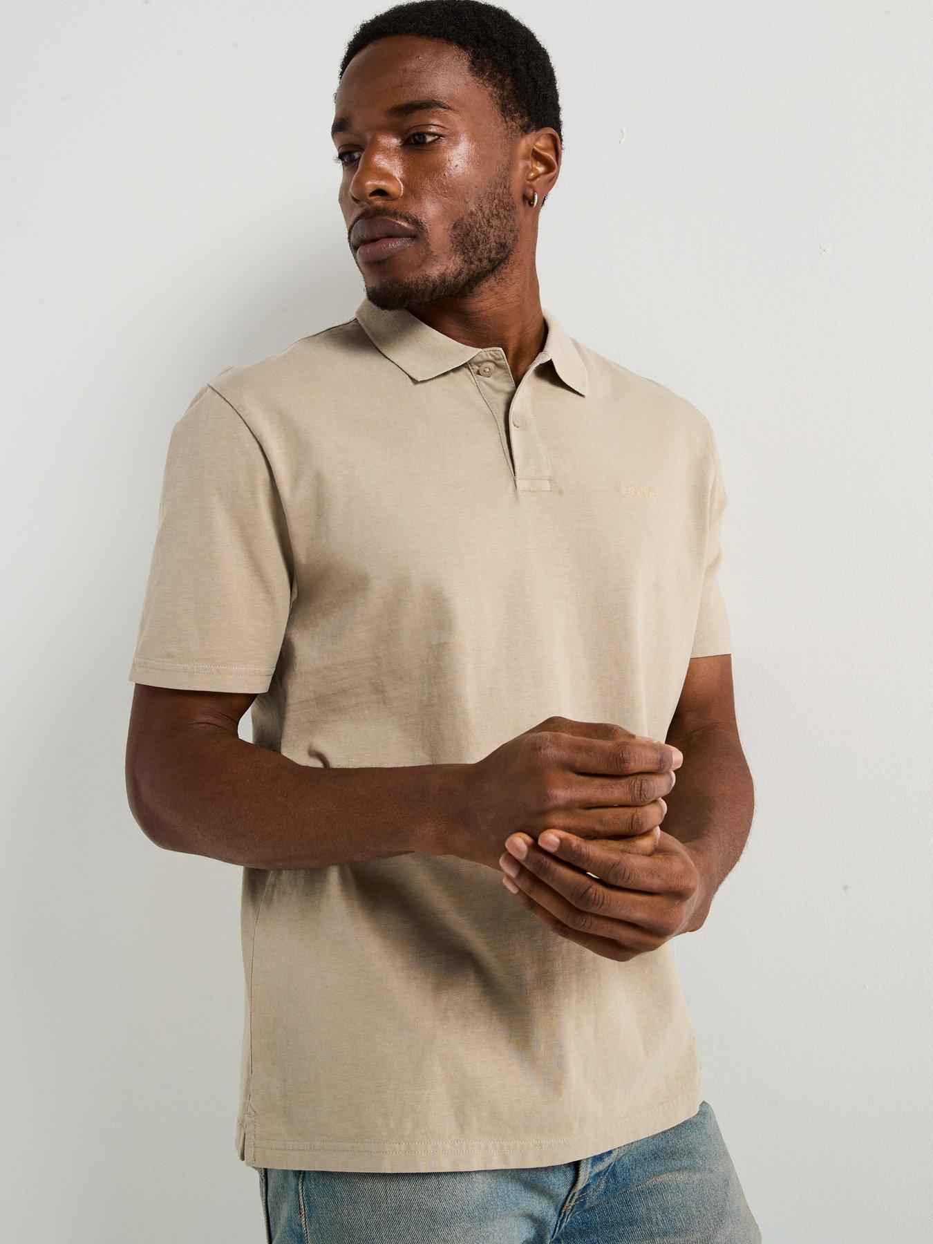 undefined Levi's Authentic Relaxed Fit Polo Shirt- Natural