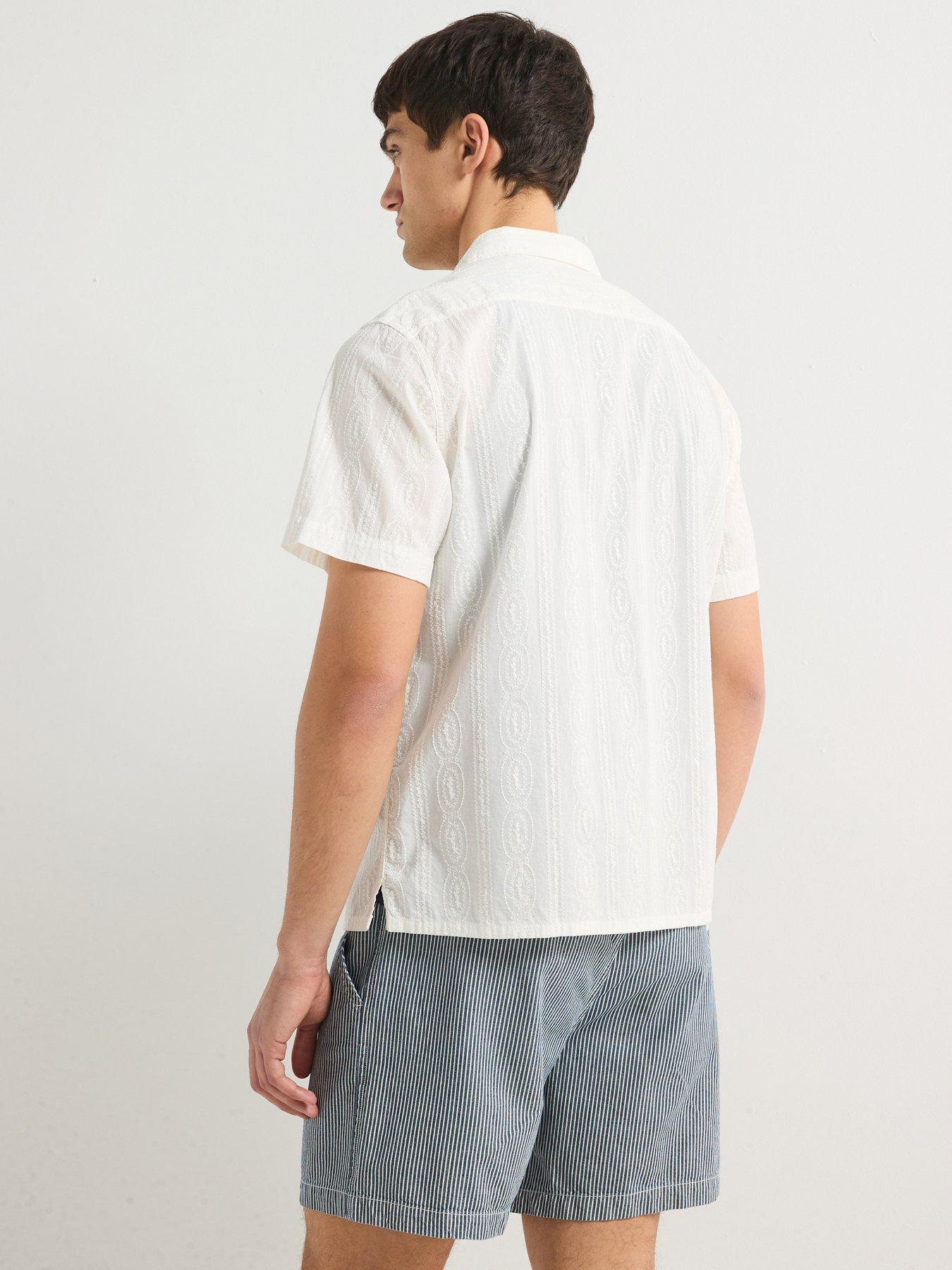 Image 2 of 6 of Levi's The Sunset Camp Short Sleeve Shirt- White