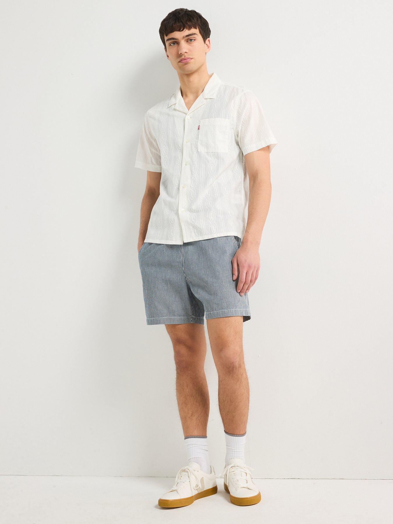 Image 3 of 6 of Levi's The Sunset Camp Short Sleeve Shirt- White