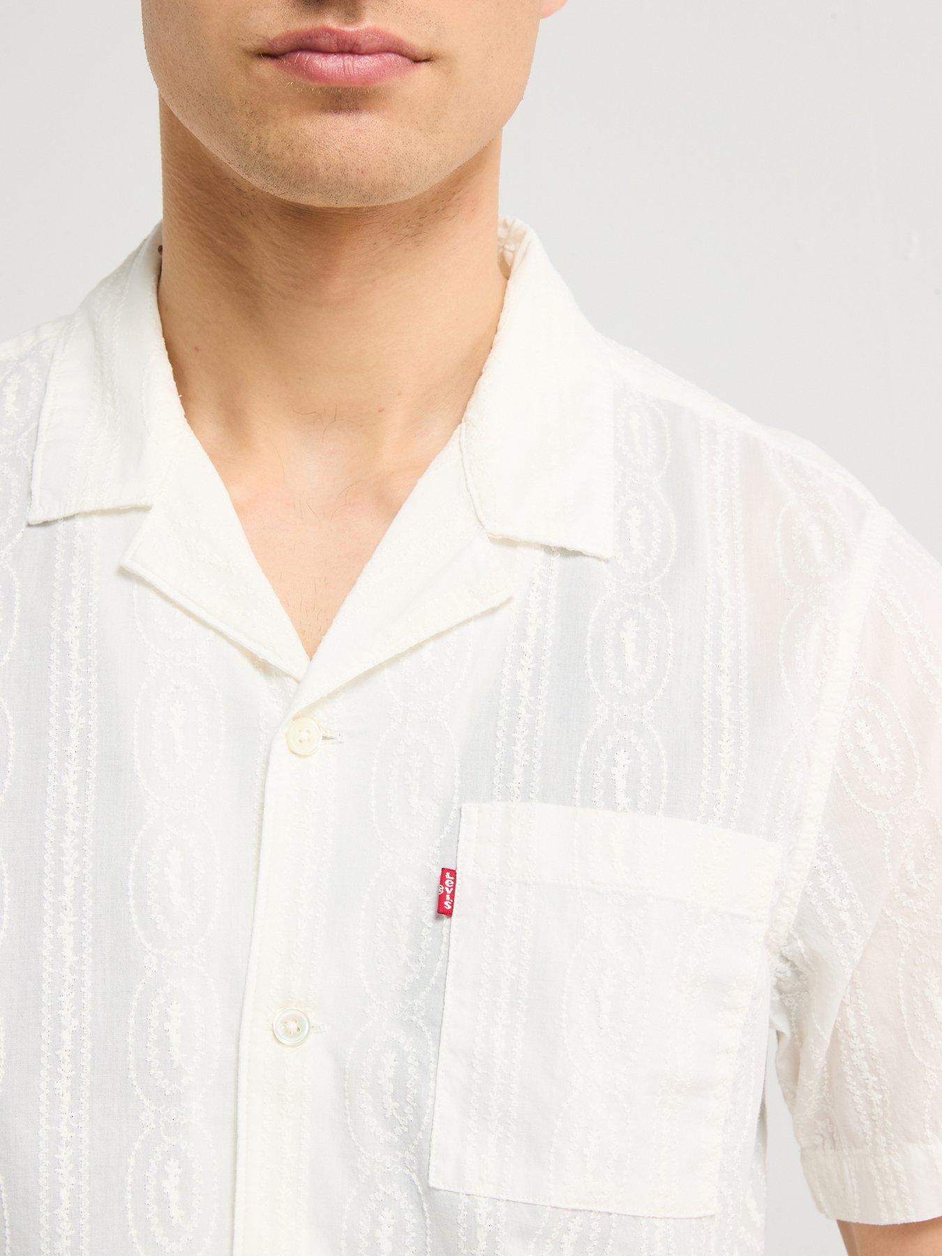 Image 4 of 6 of Levi's The Sunset Camp Short Sleeve Shirt- White
