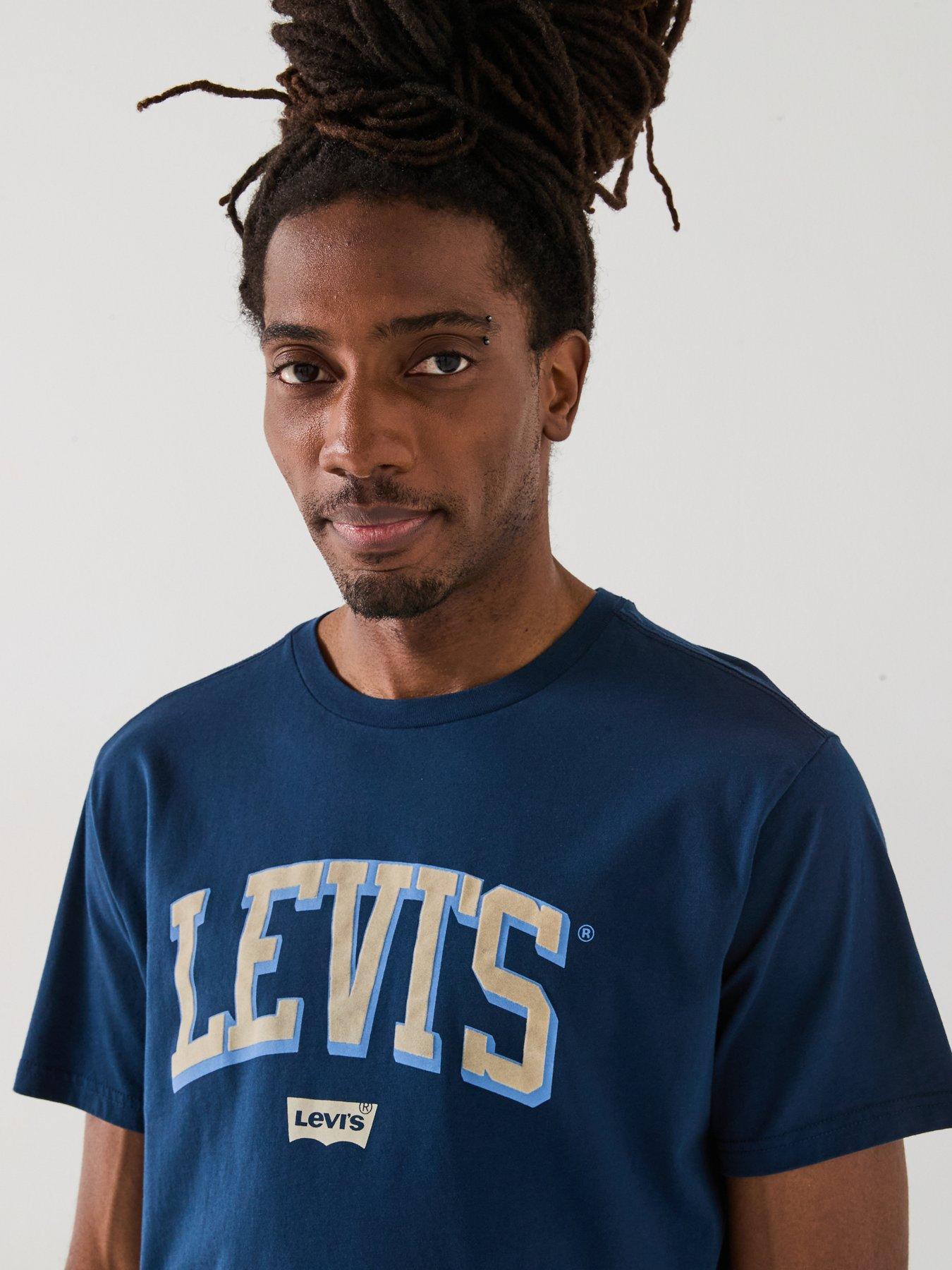 Image 4 of 6 of Levi's Levis Relaxed Fit Baby Tab Short Sleeve T-shirt- Navy