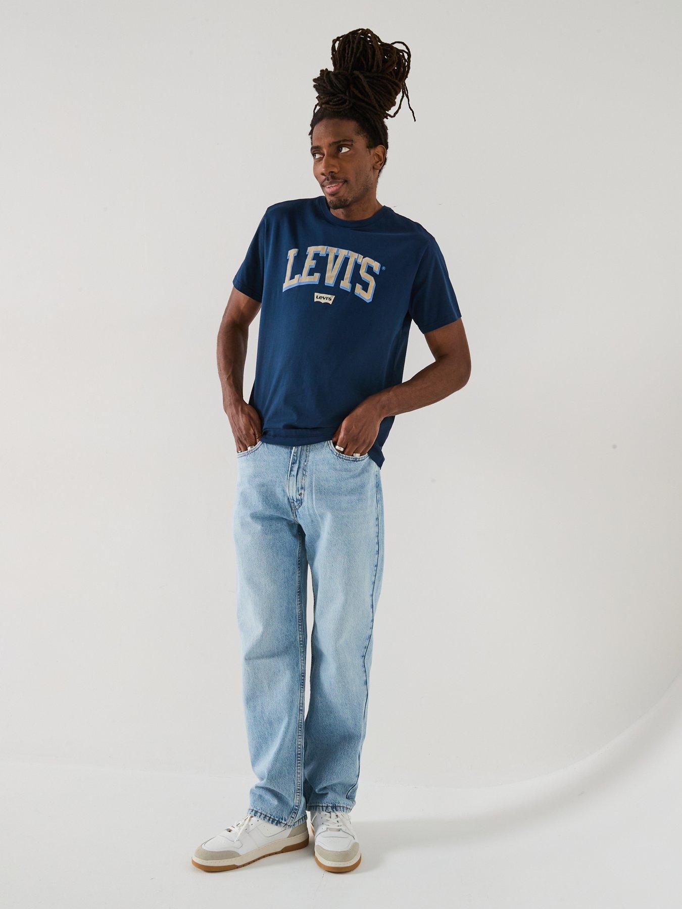 Image 6 of 6 of Levi's Levis Relaxed Fit Baby Tab Short Sleeve T-shirt- Navy