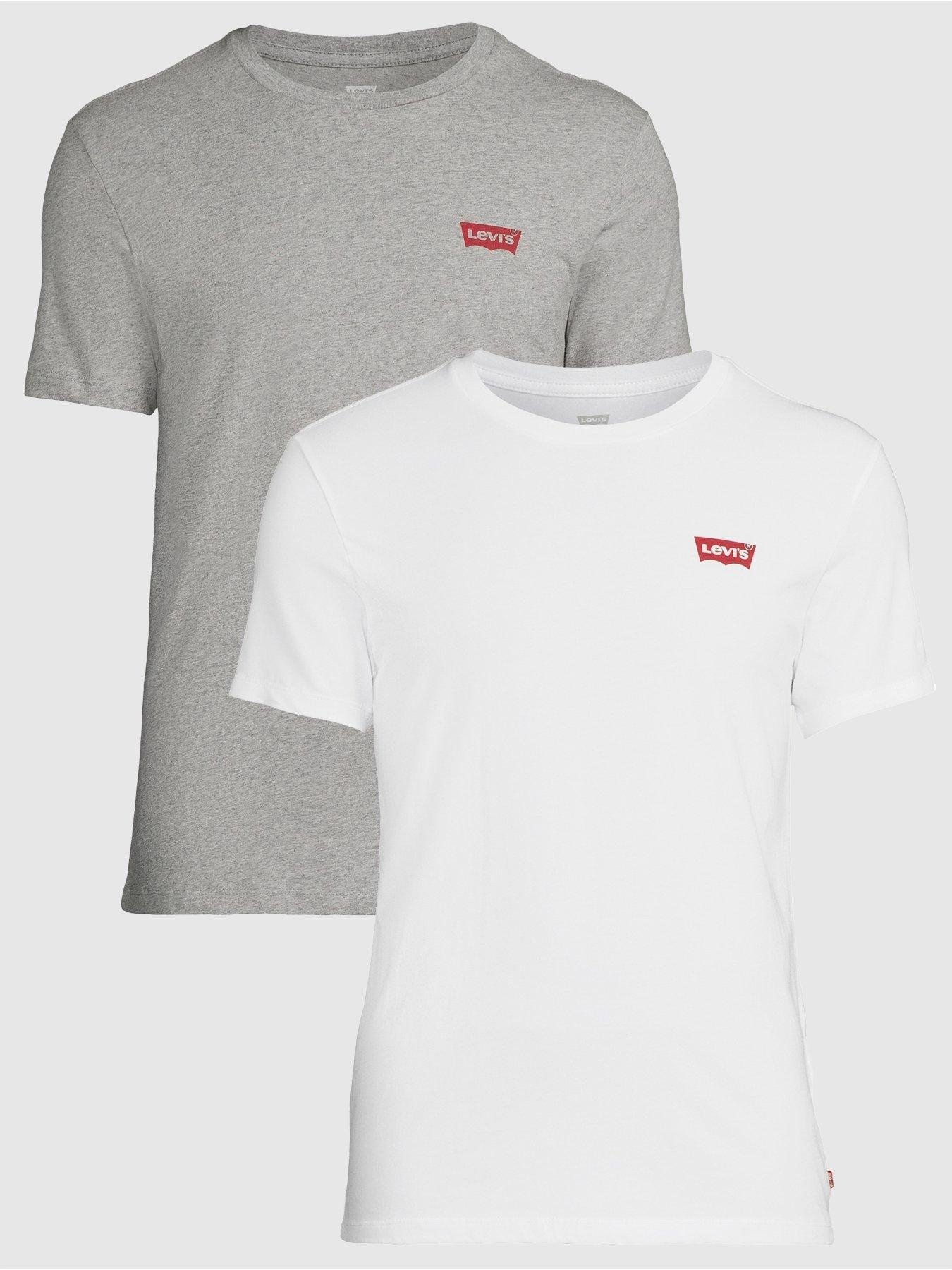 Image 1 of 6 of Levi's 2 Pack Short Sleeve T-Shirt- White