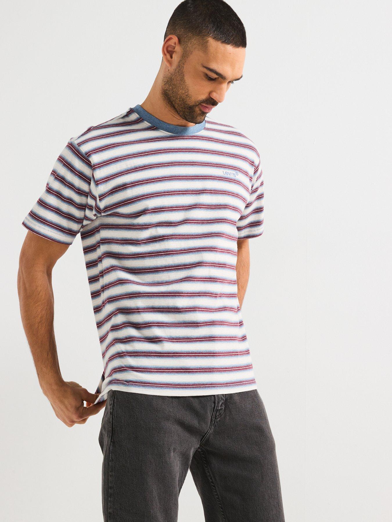Image 1 of 6 of Levi's Red Tab Vintage Stripe T-Shirt - Blue