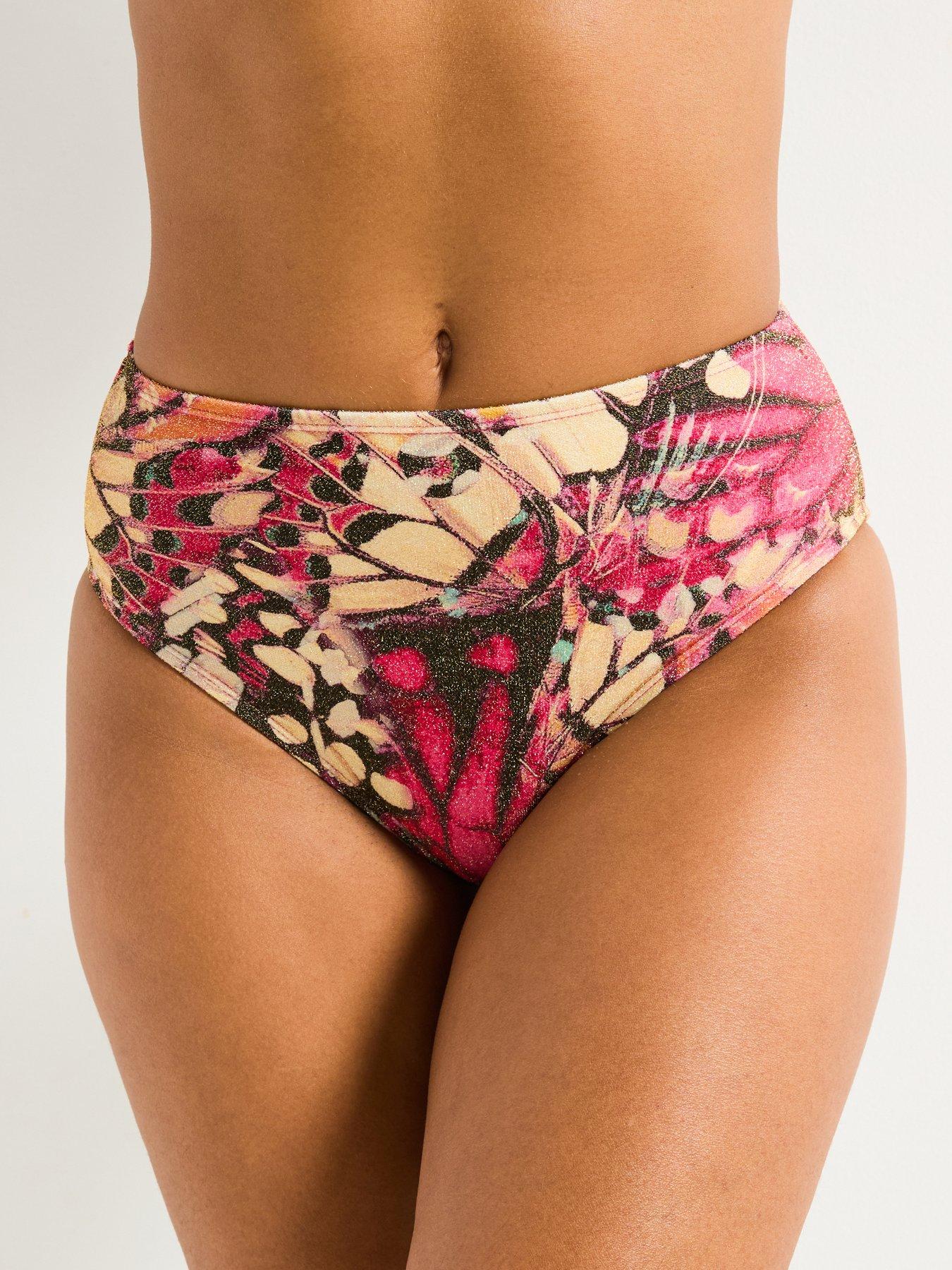 Image of V by Very Shape Enhancing Printed Metallic High Waisted Brief