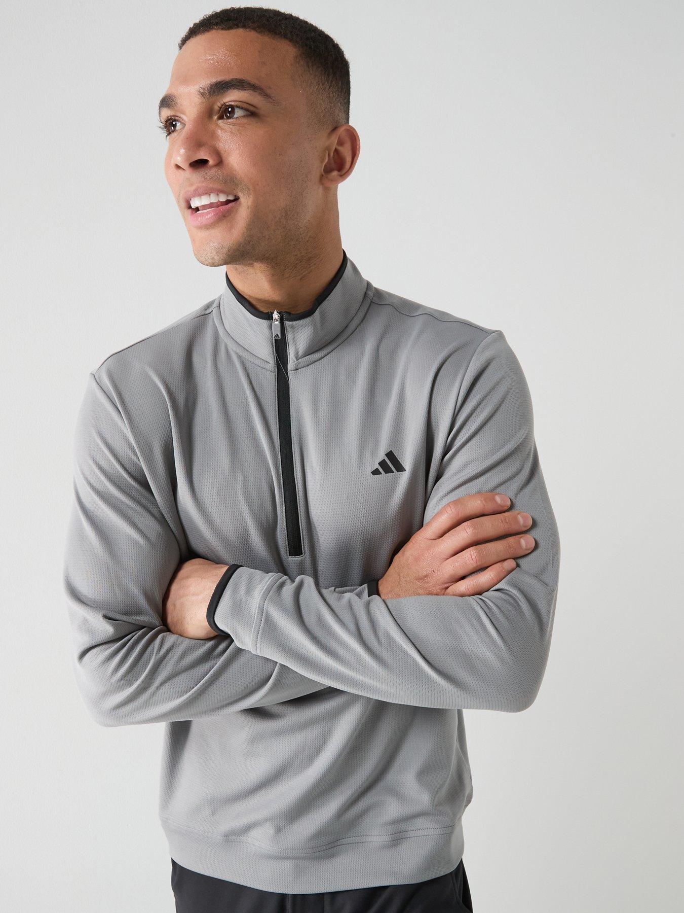 Image 4 of 6 of adidas Men's Golf Lightweight Half Zip Top - Grey