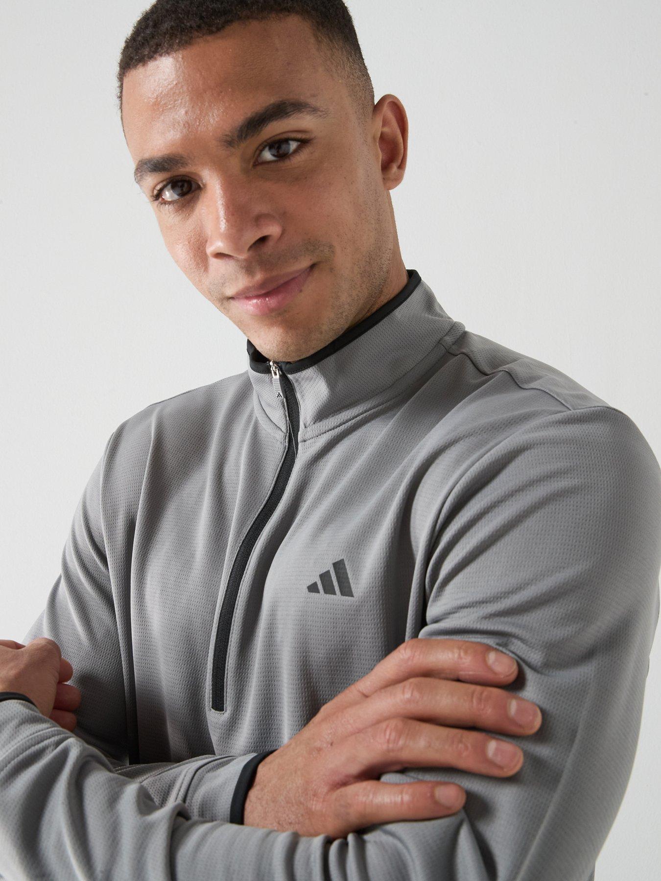 Image 6 of 6 of adidas Men's Golf Lightweight Half Zip Top - Grey