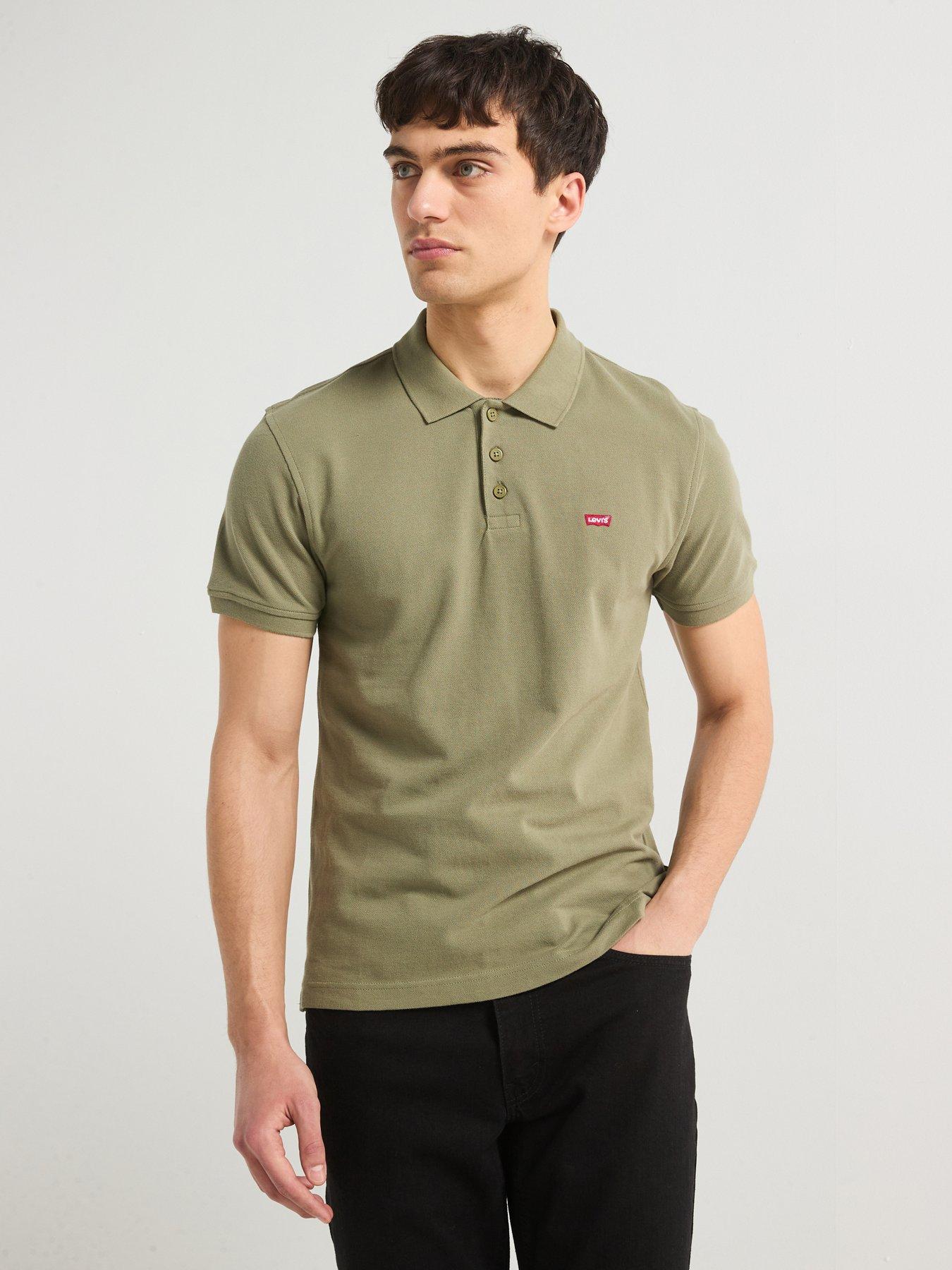 Image 1 of 6 of Levi's Housemark Logo Polo Shirt- Khaki